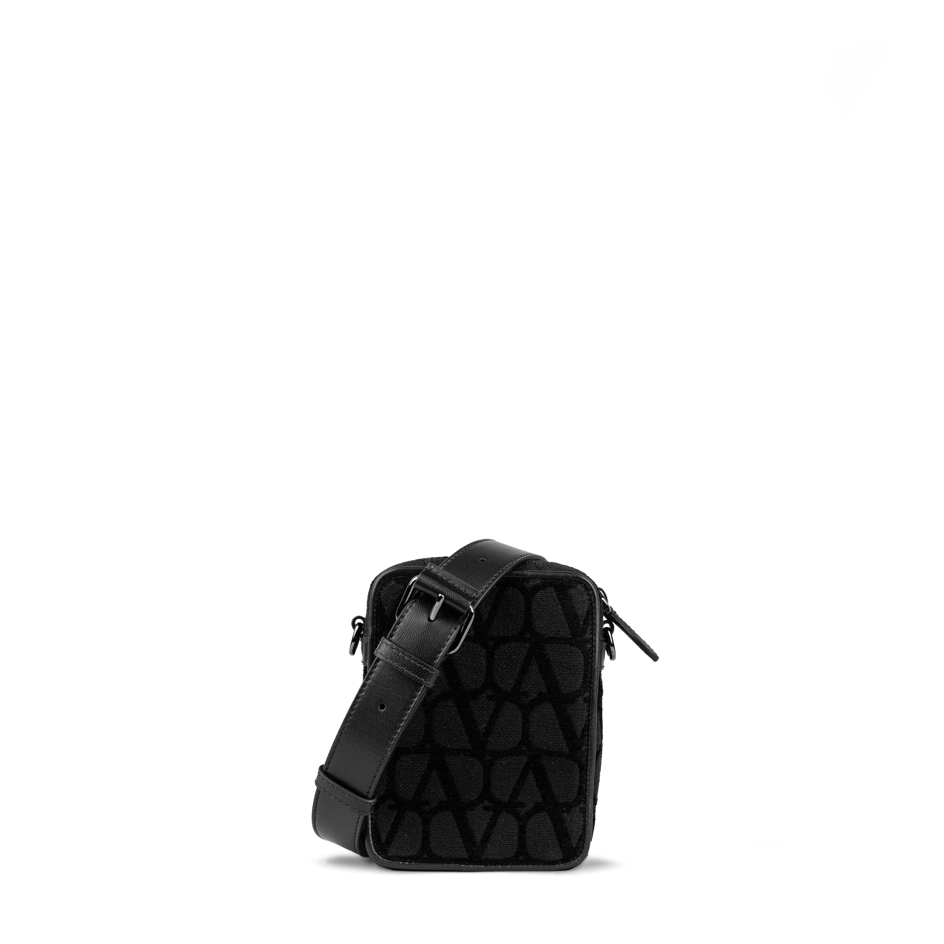 Bolso Negro Valentino Negro Vlogo Loco Toile