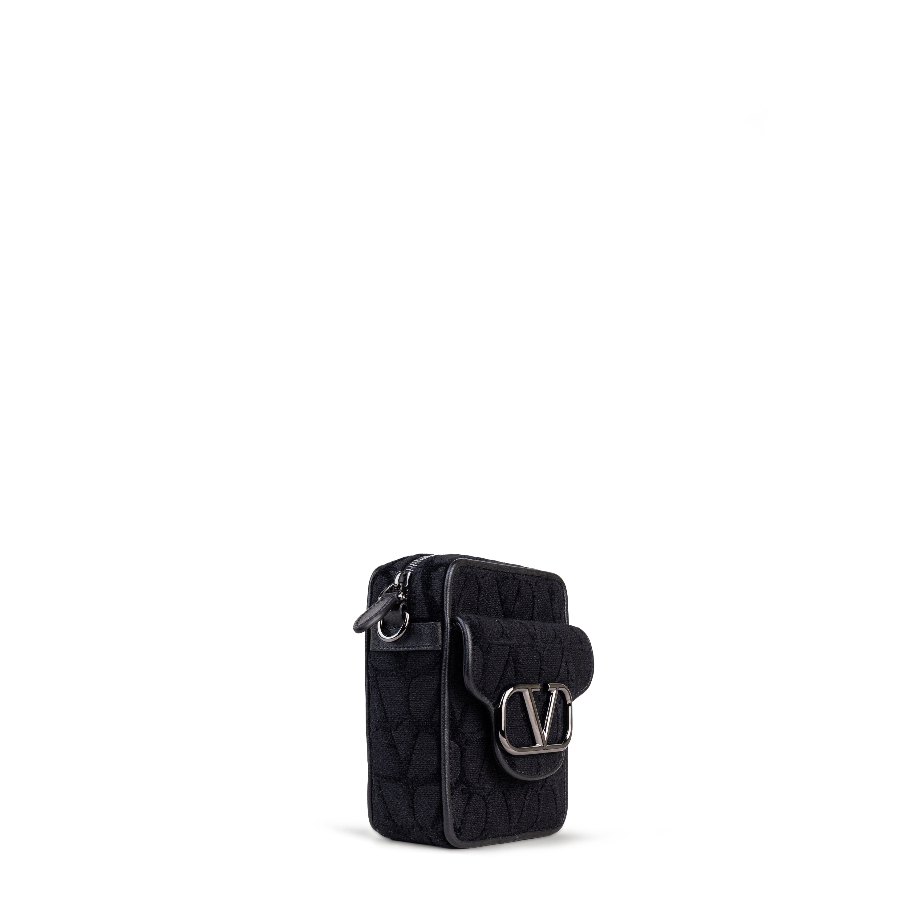 Bolso Negro Valentino Negro Vlogo Loco Toile
