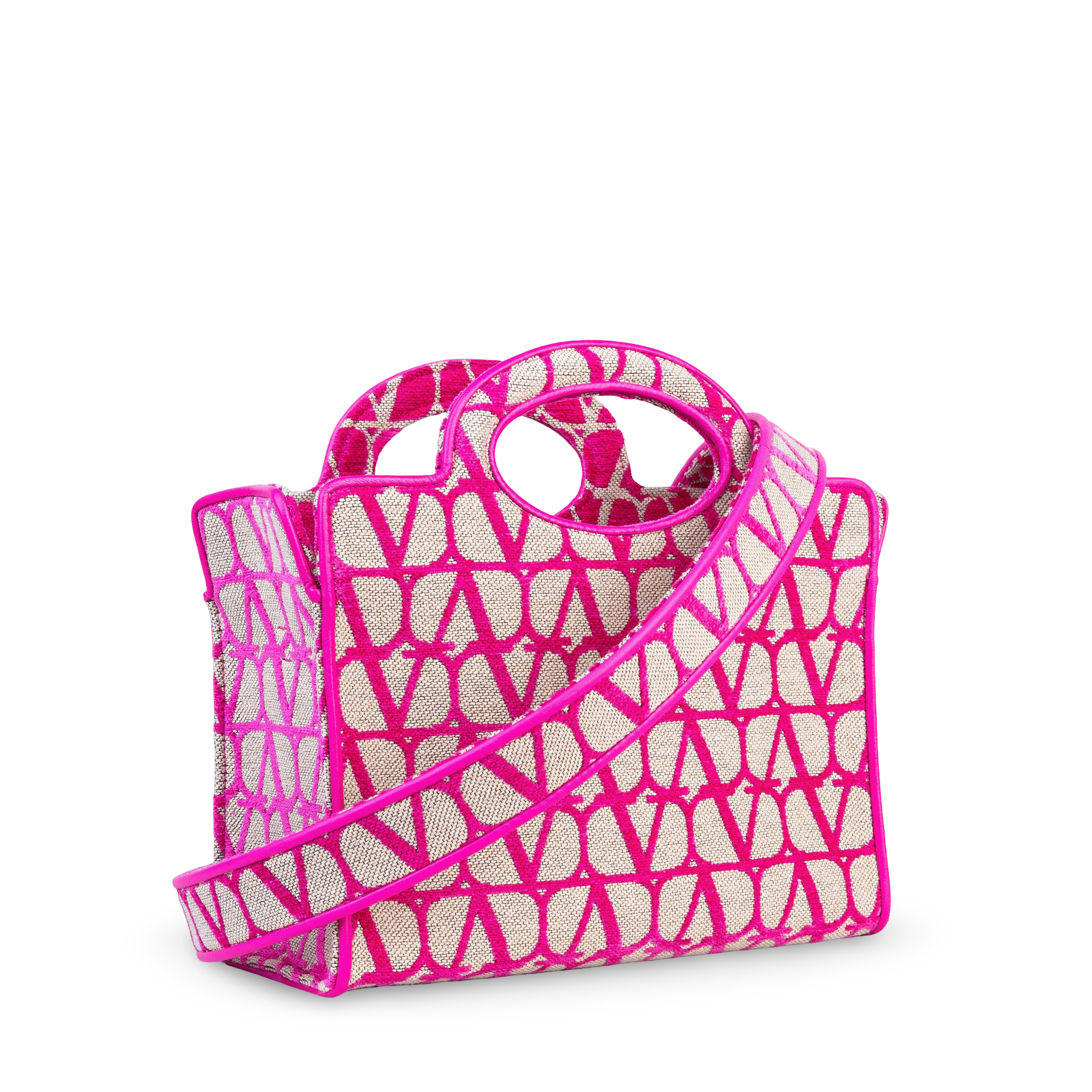 Cartera Beige Valentino Rosa Medium Iconographe