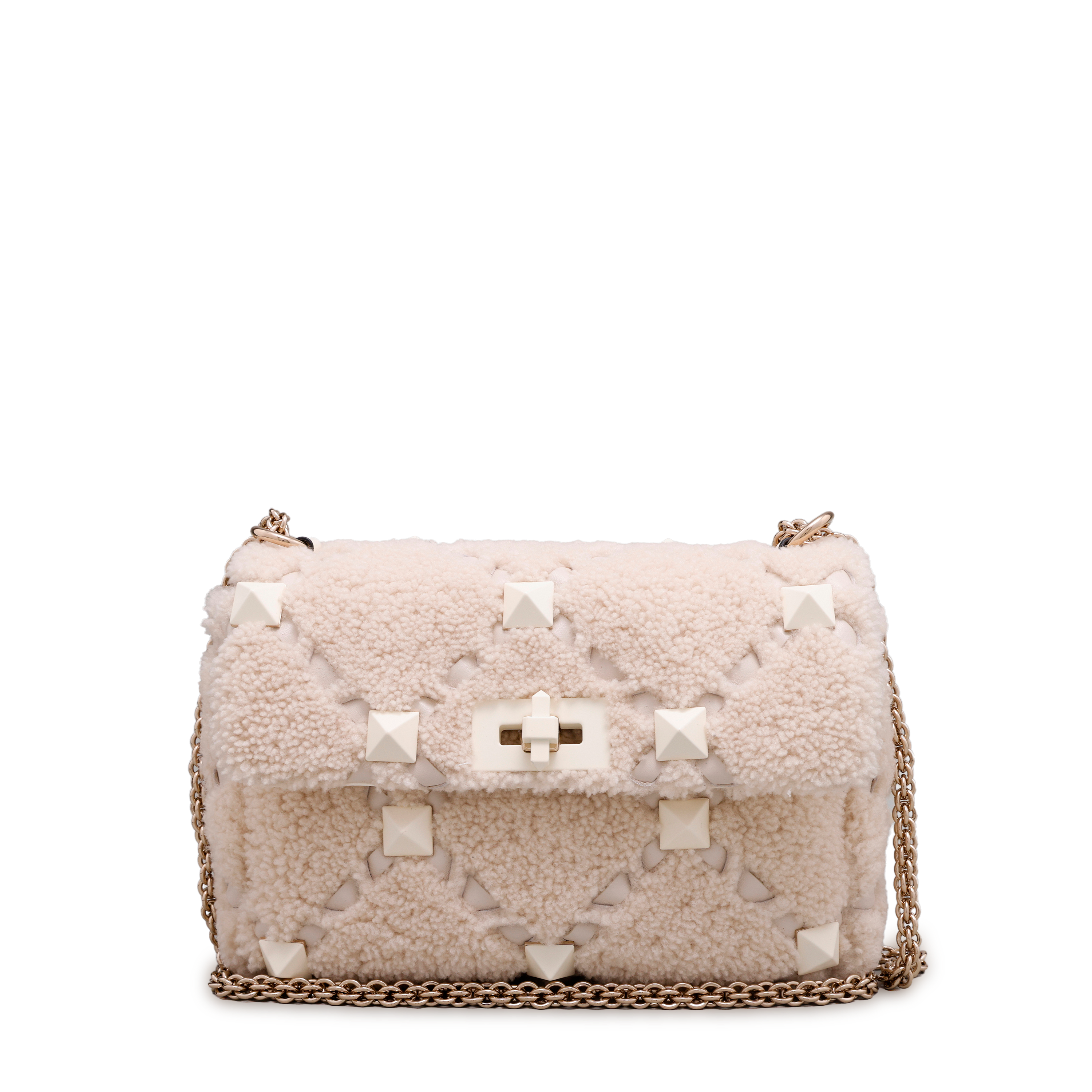 Cartera Beige Valentino Roman Stud