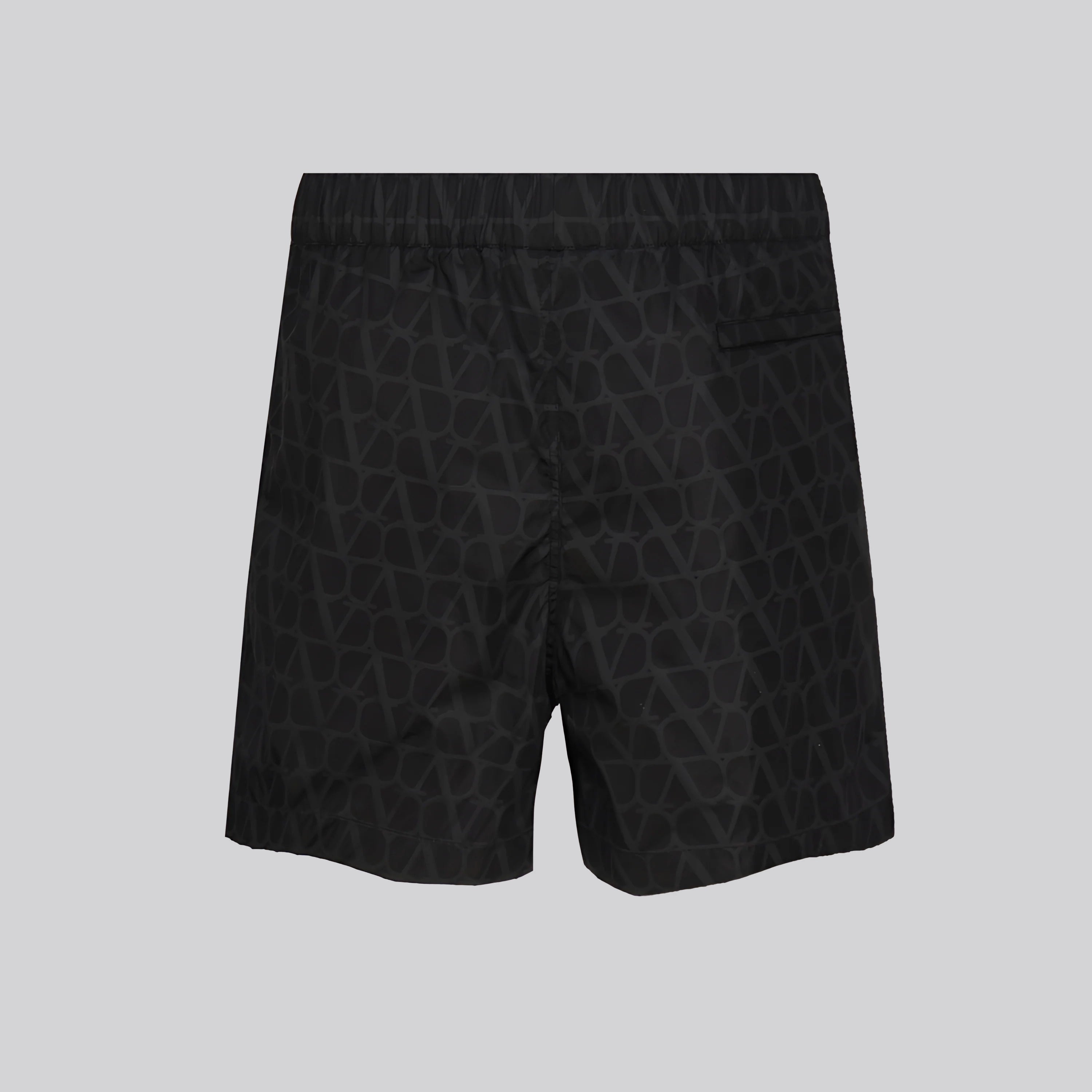 Pantaloneta Negro Gris Valentino Vlogo Monogram