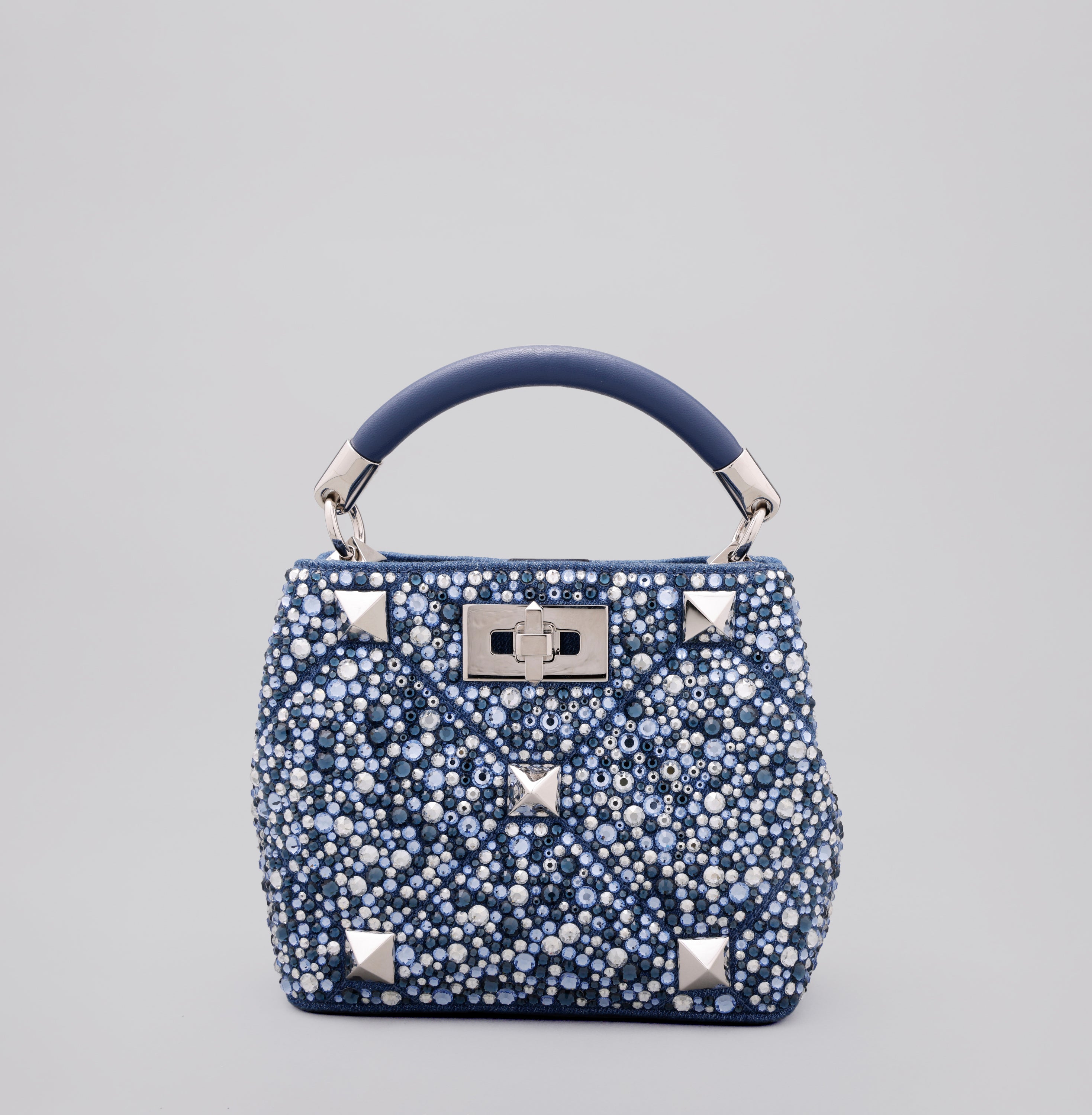 Cartera Azul Valentino Roman Stud Tote