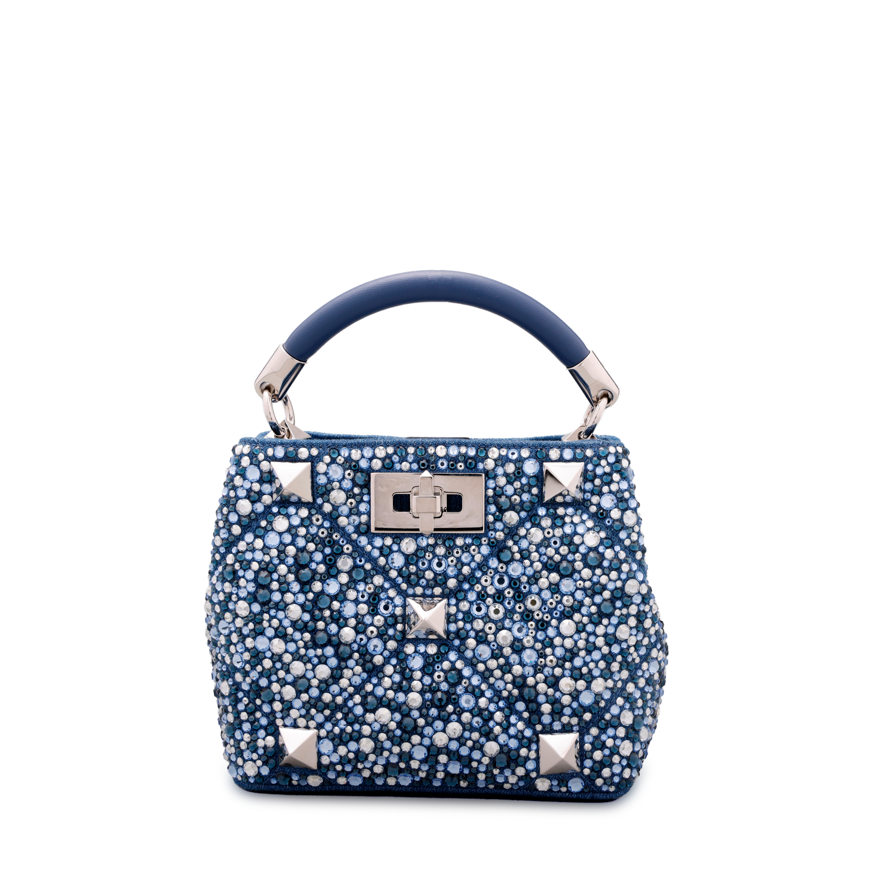 Cartera Azul Valentino Roman Stud Tote