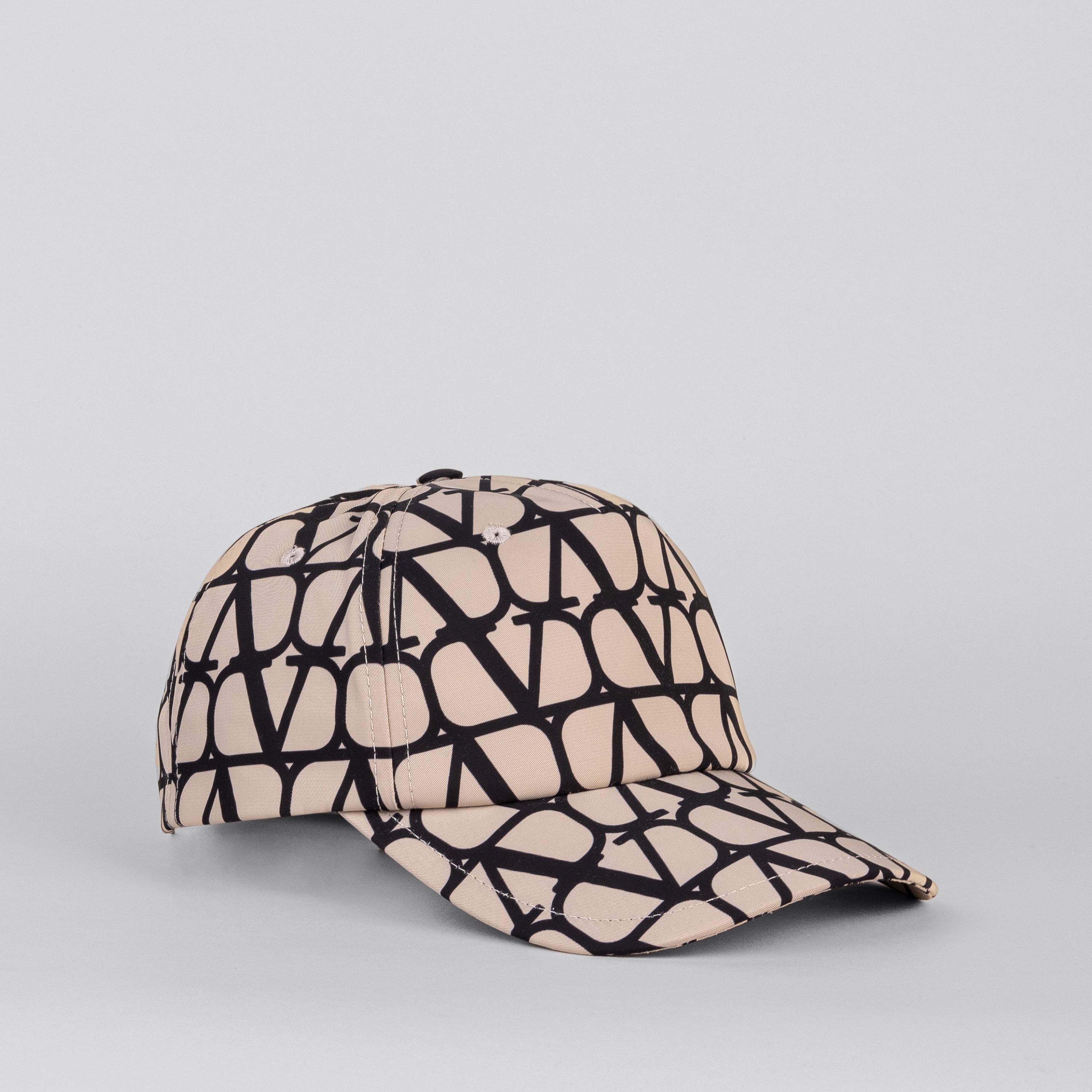 Gorra Beige Negro Valentino Vlogo Monogram