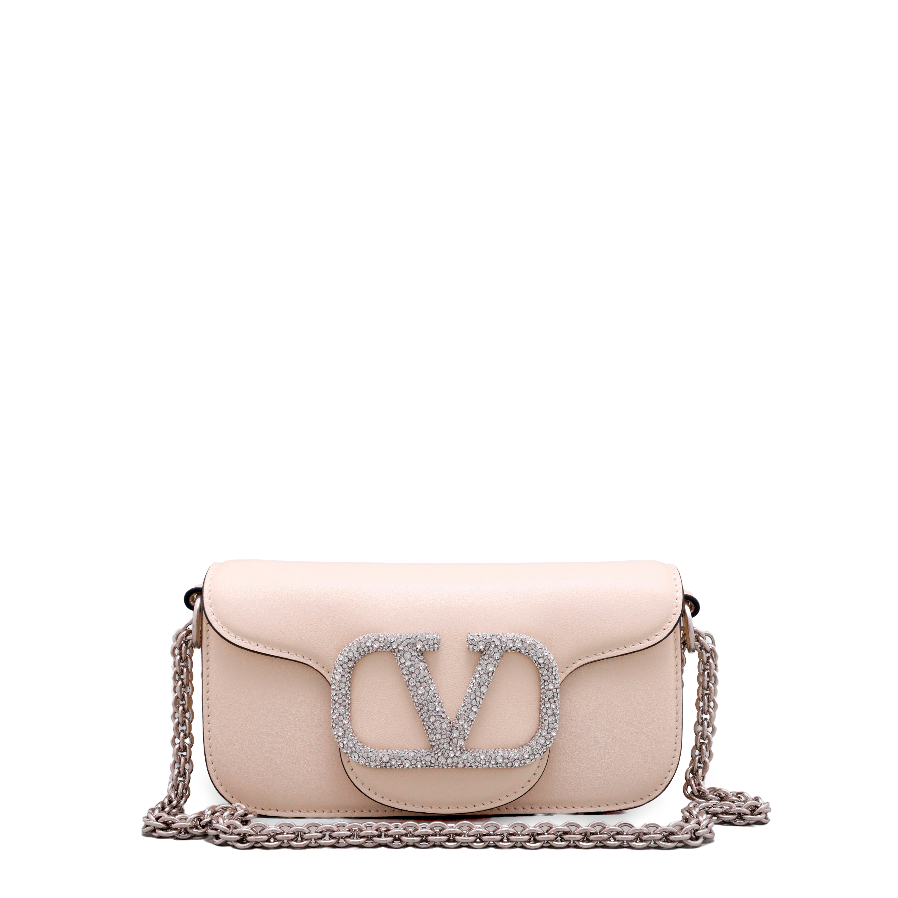 Cartera Blanca Valentino Vlogo Crystal
