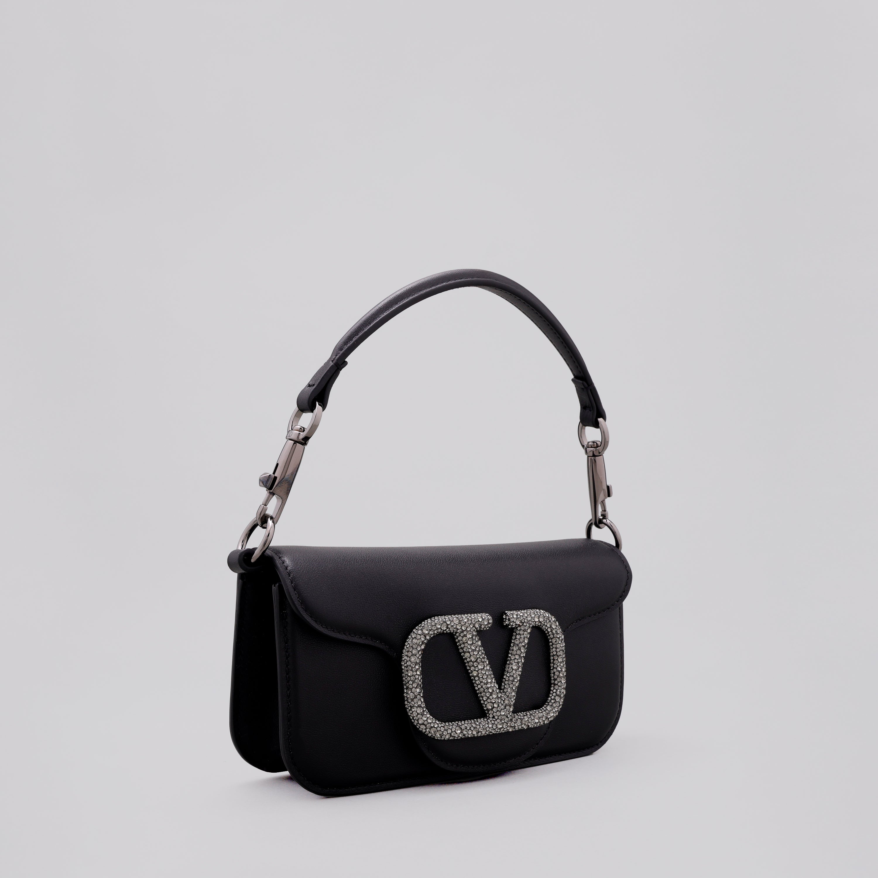 Cartera Negra Valentino Vlogo Crystal