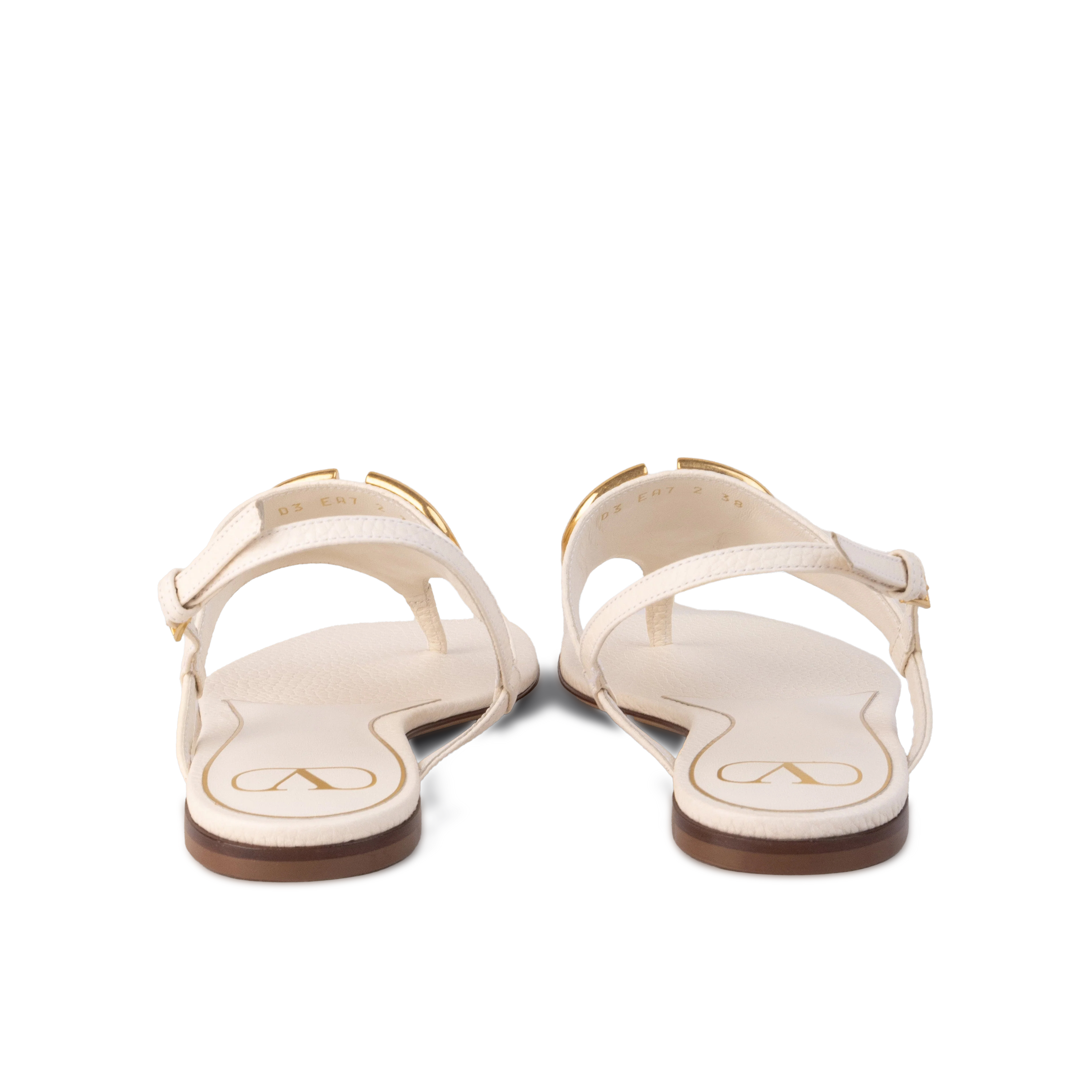 Sandalias Blancas Valentino Gold Vlogo