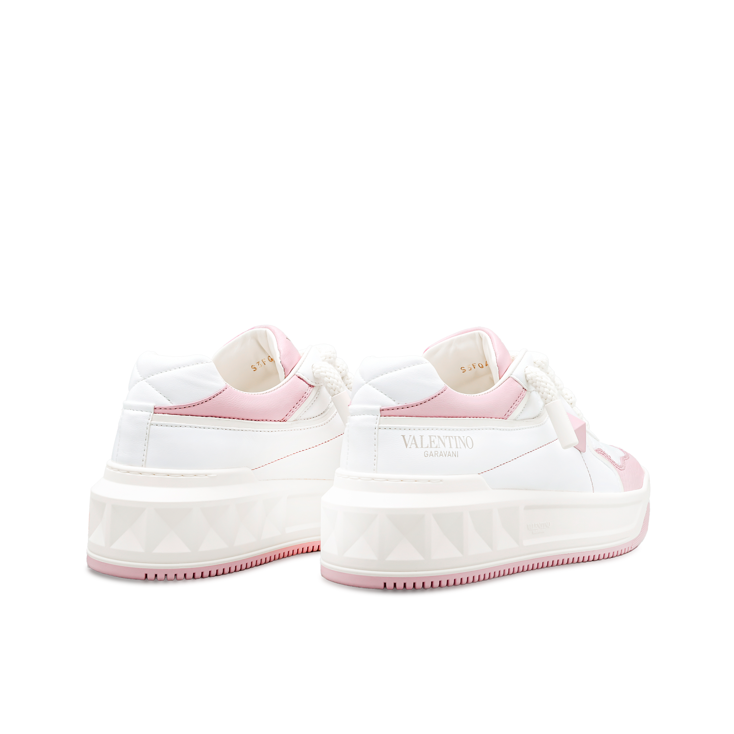 Sneakers Blancos Rosado Valentino Roman Stud