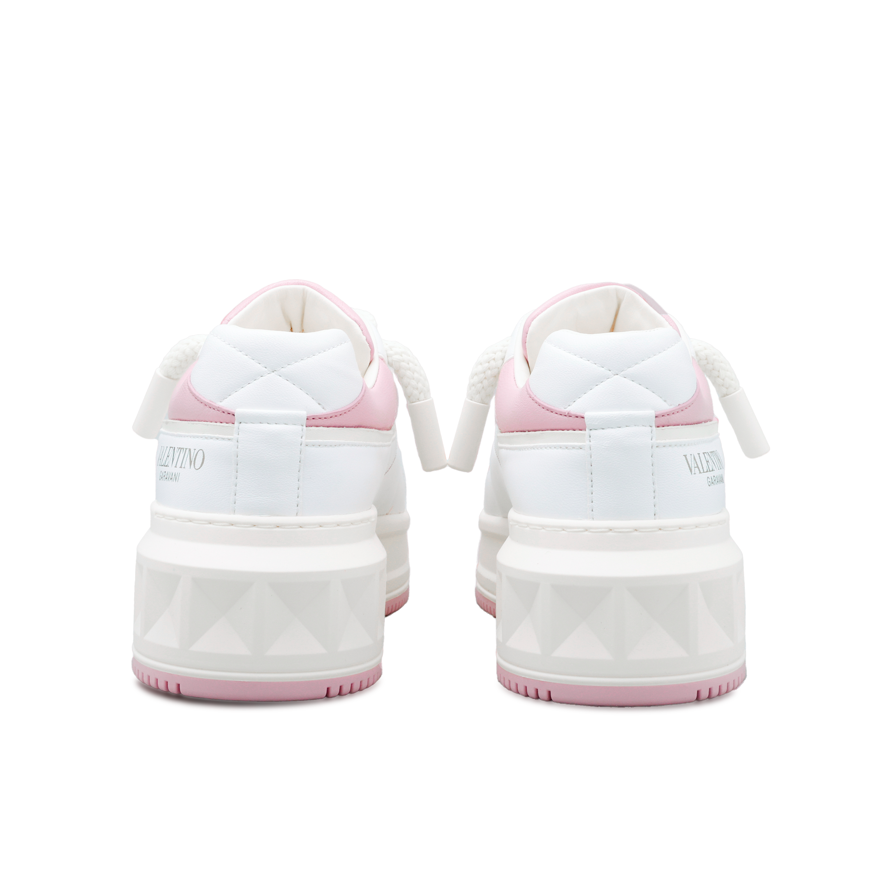 Sneakers Blancos Rosado Valentino Roman Stud