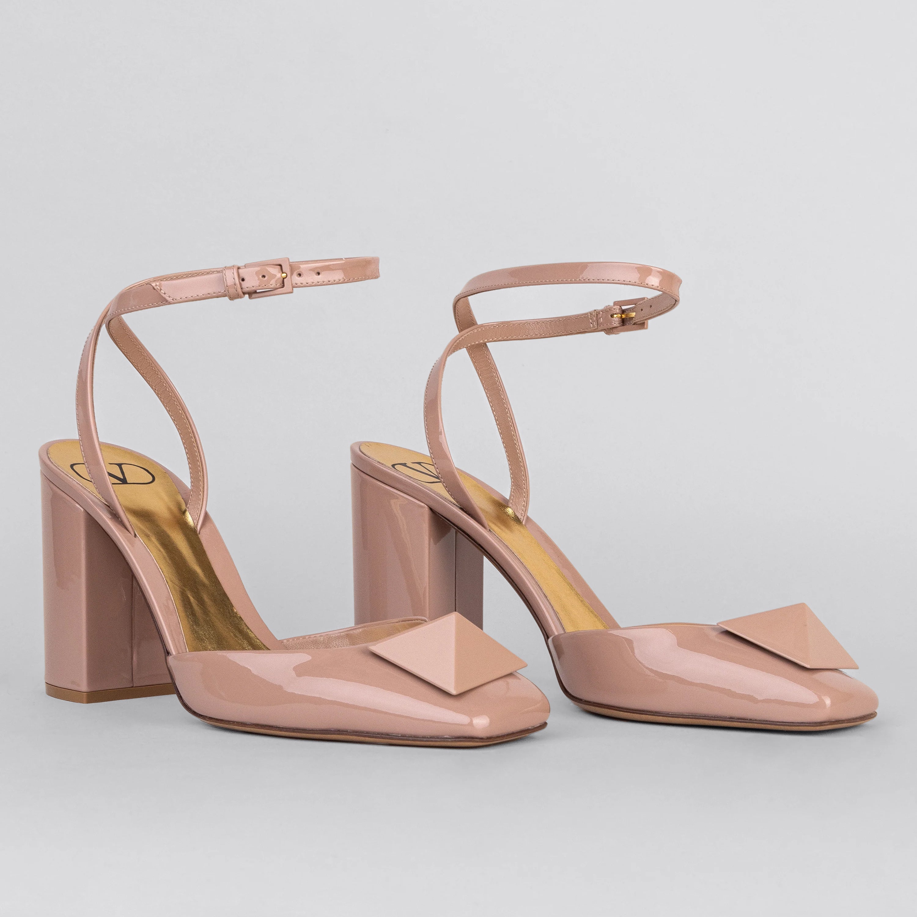 Sandalias de Tacón Rose Cannelle Valentino One Stud 90 mm