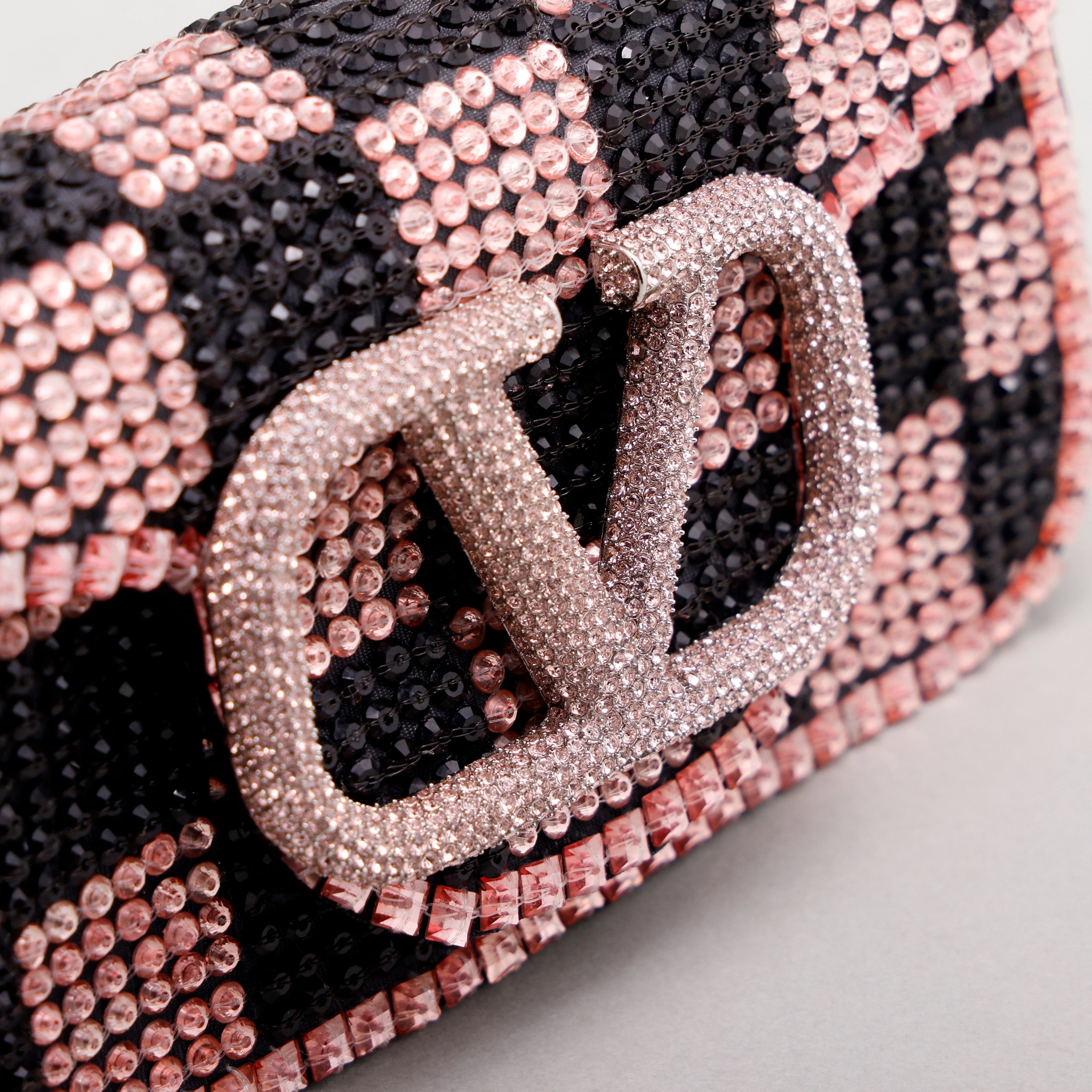 Cartera Rosada Valentino Crystal Rhinestones