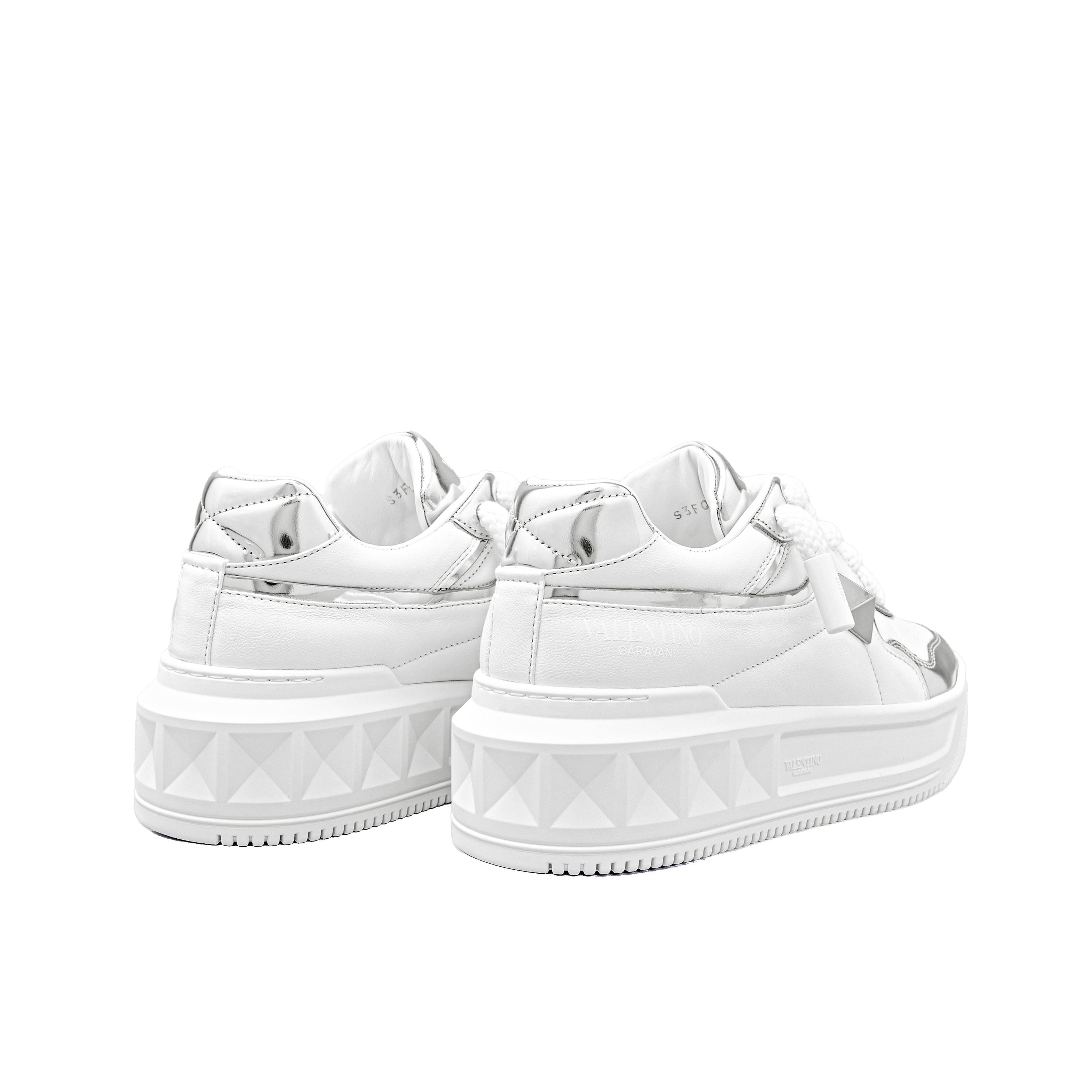 Sneakers Blancos Plateado Valentino One Roman Stud