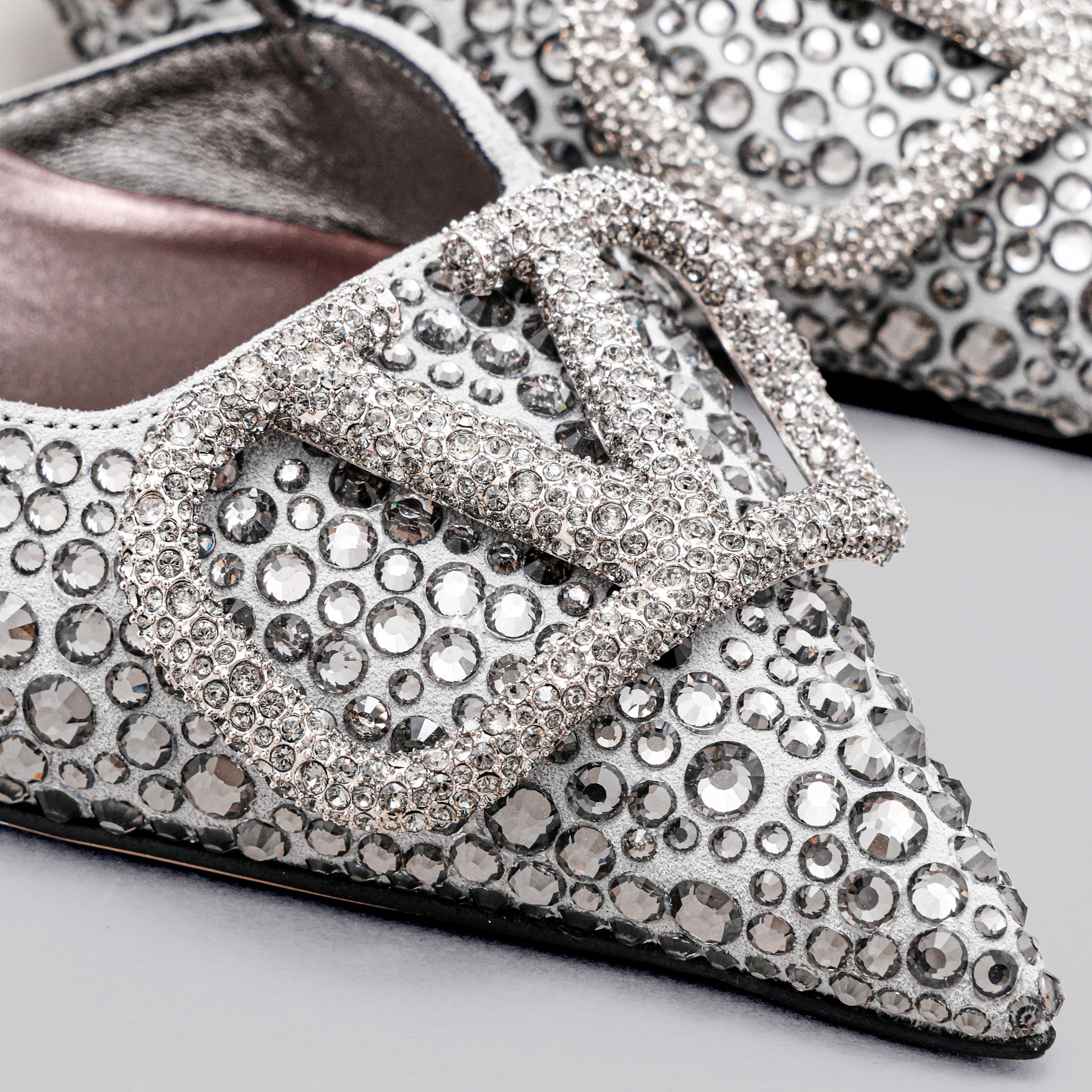 Sandalias de Tacón Negro Valentino Crystals 80Mm