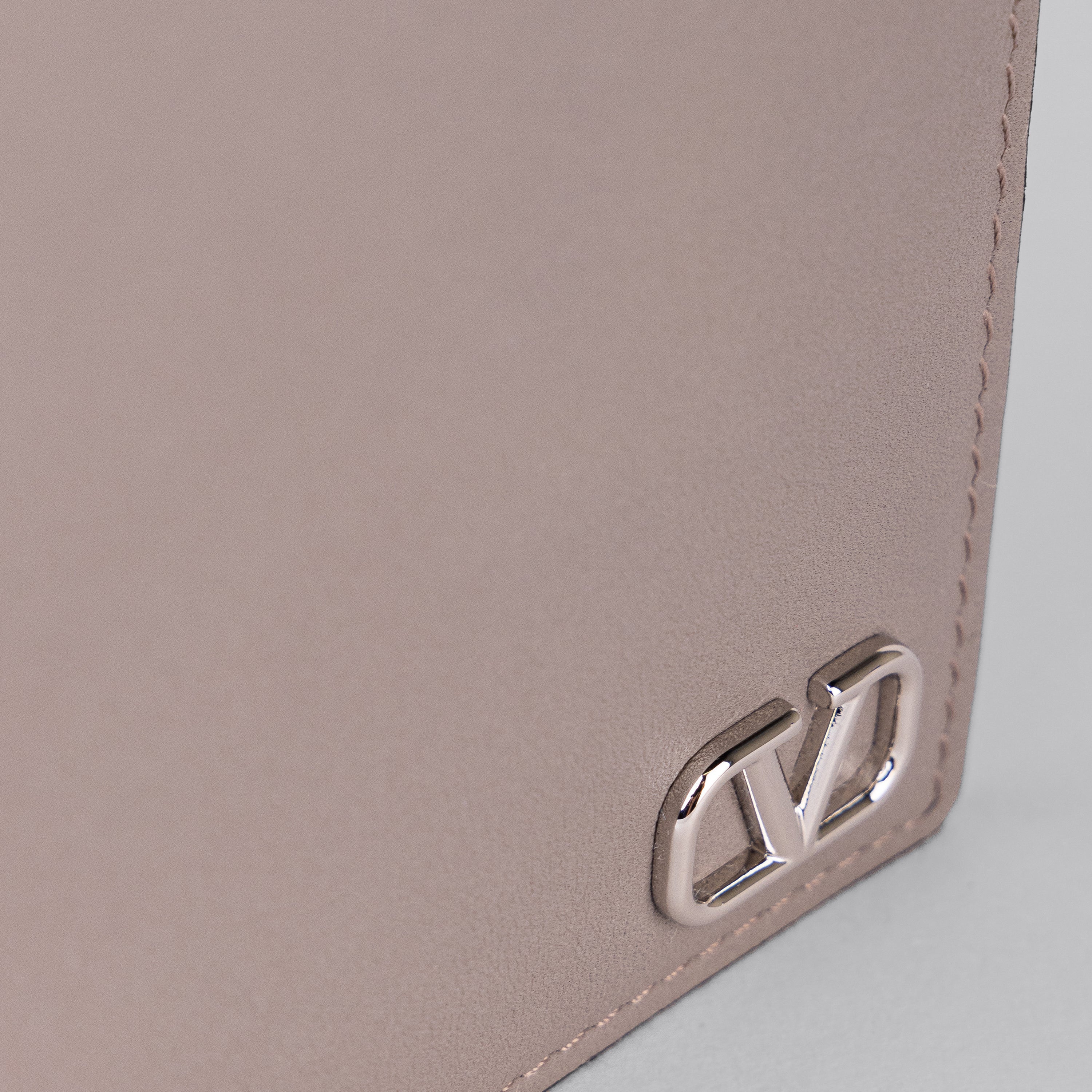 Billetera Gris Valentino Vlogo Plaque