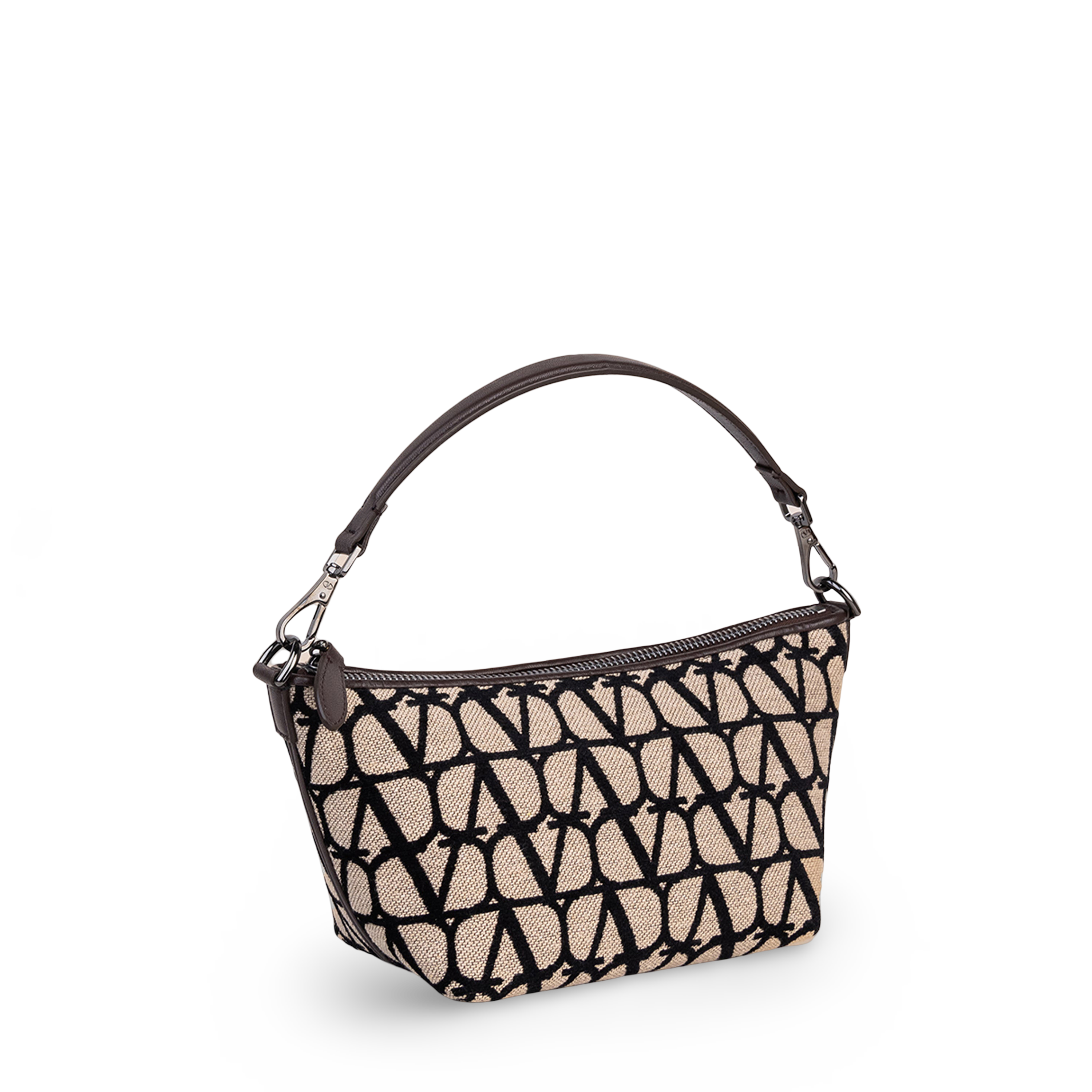 Bolso Beige Negro Valentino Iconographe Toile
