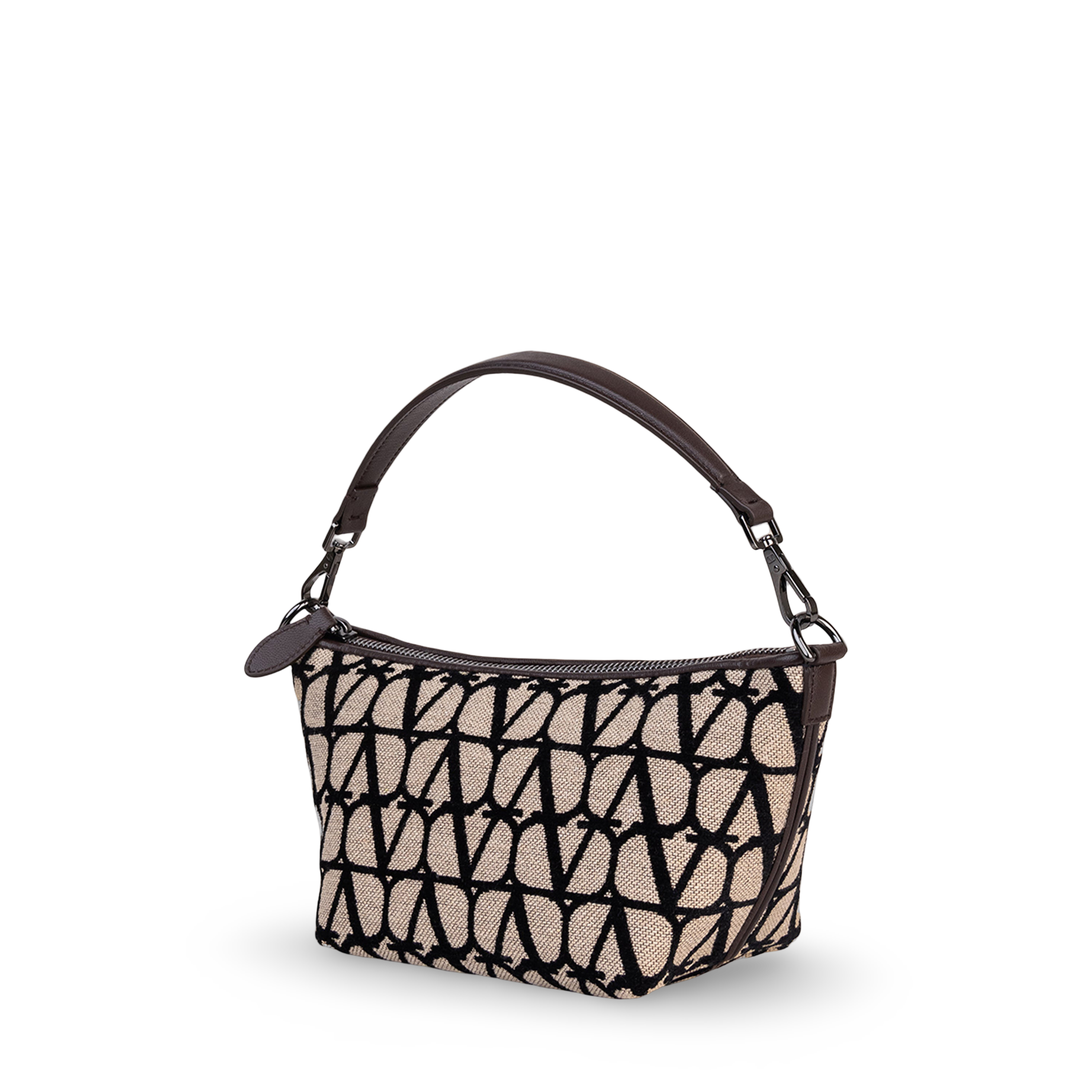 Bolso Beige Negro Valentino Iconographe Toile