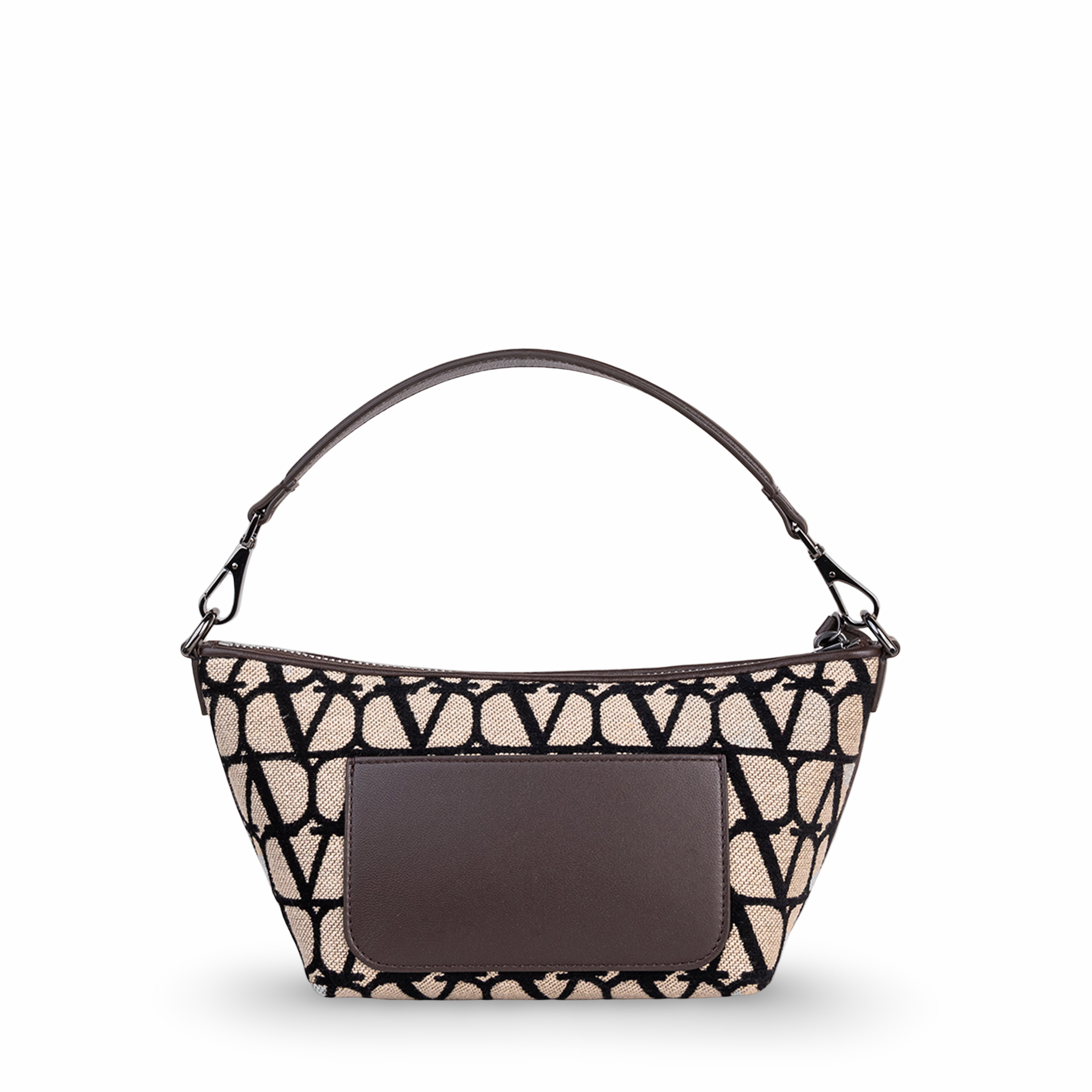 Bolso Beige Negro Valentino Iconographe Toile