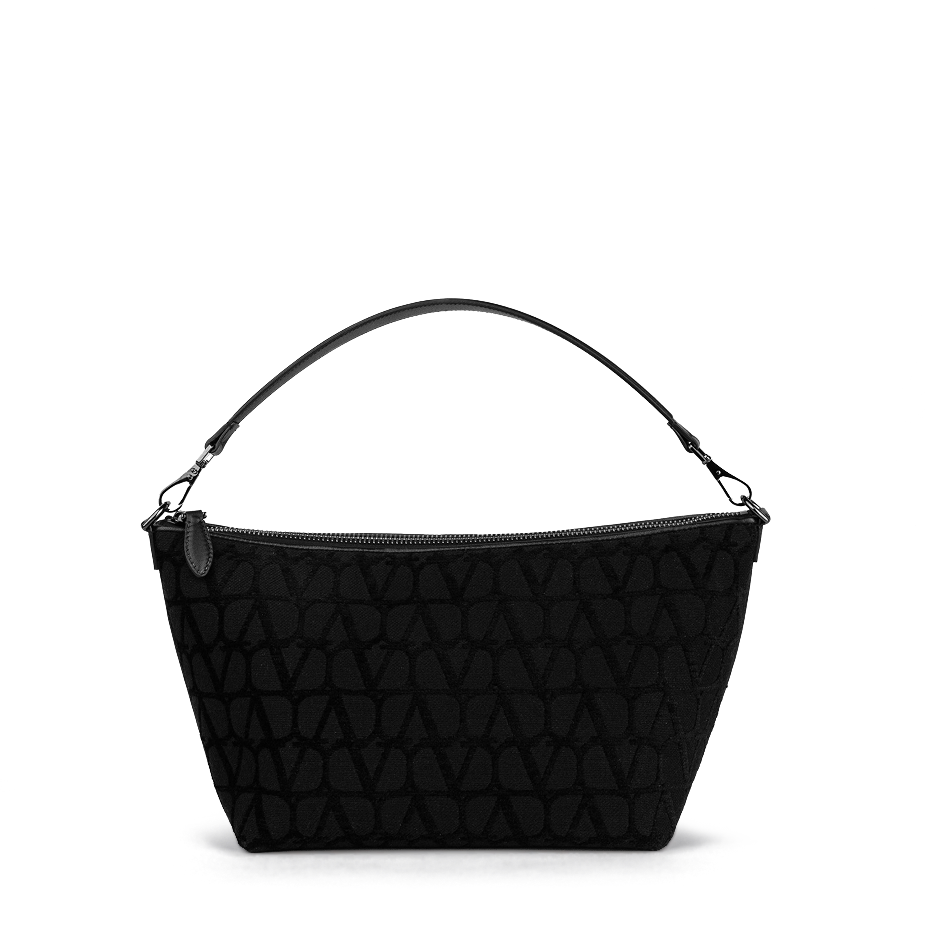Bolso Negro Valentino Gris Iconographe Toile
