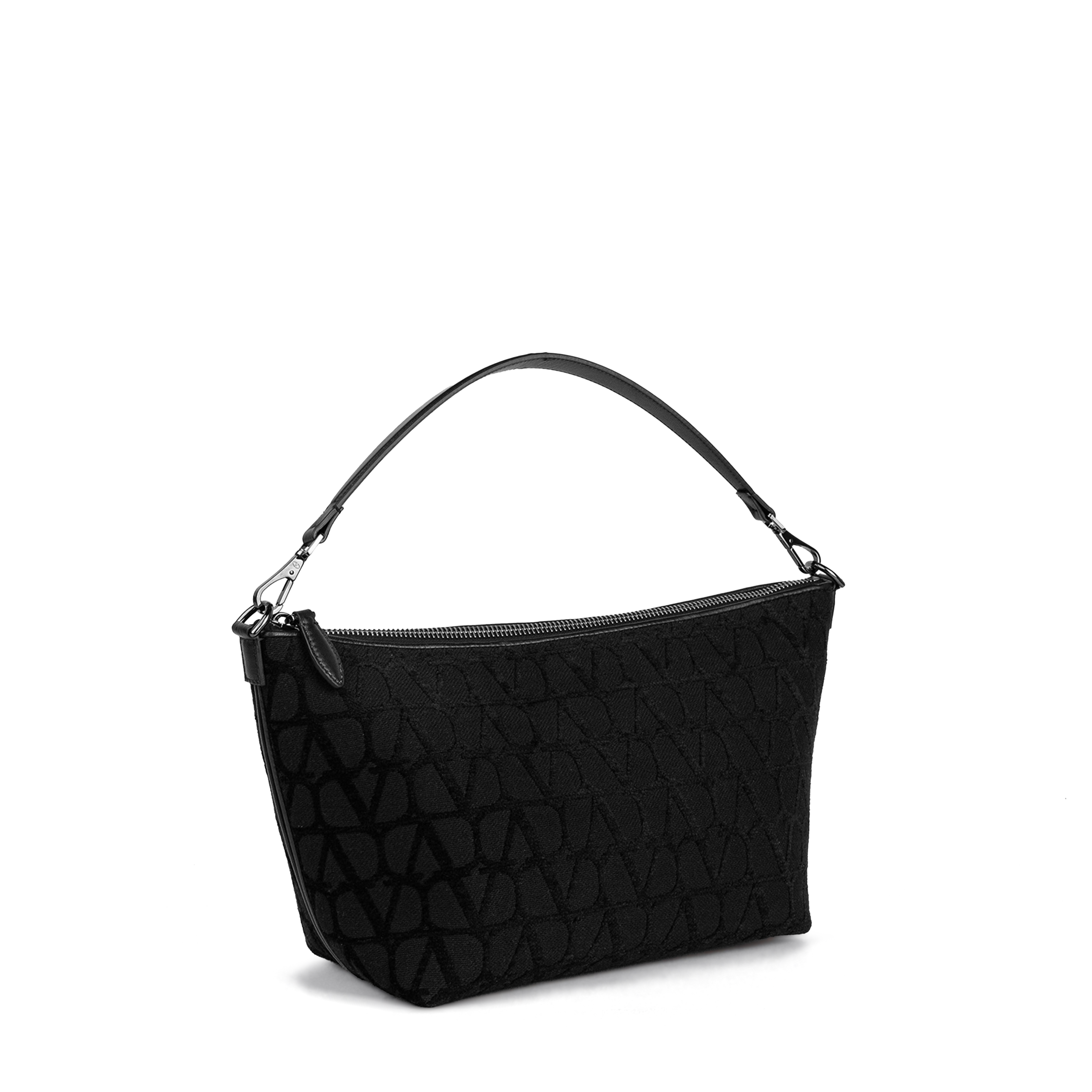 Bolso Negro Valentino Gris Iconographe Toile