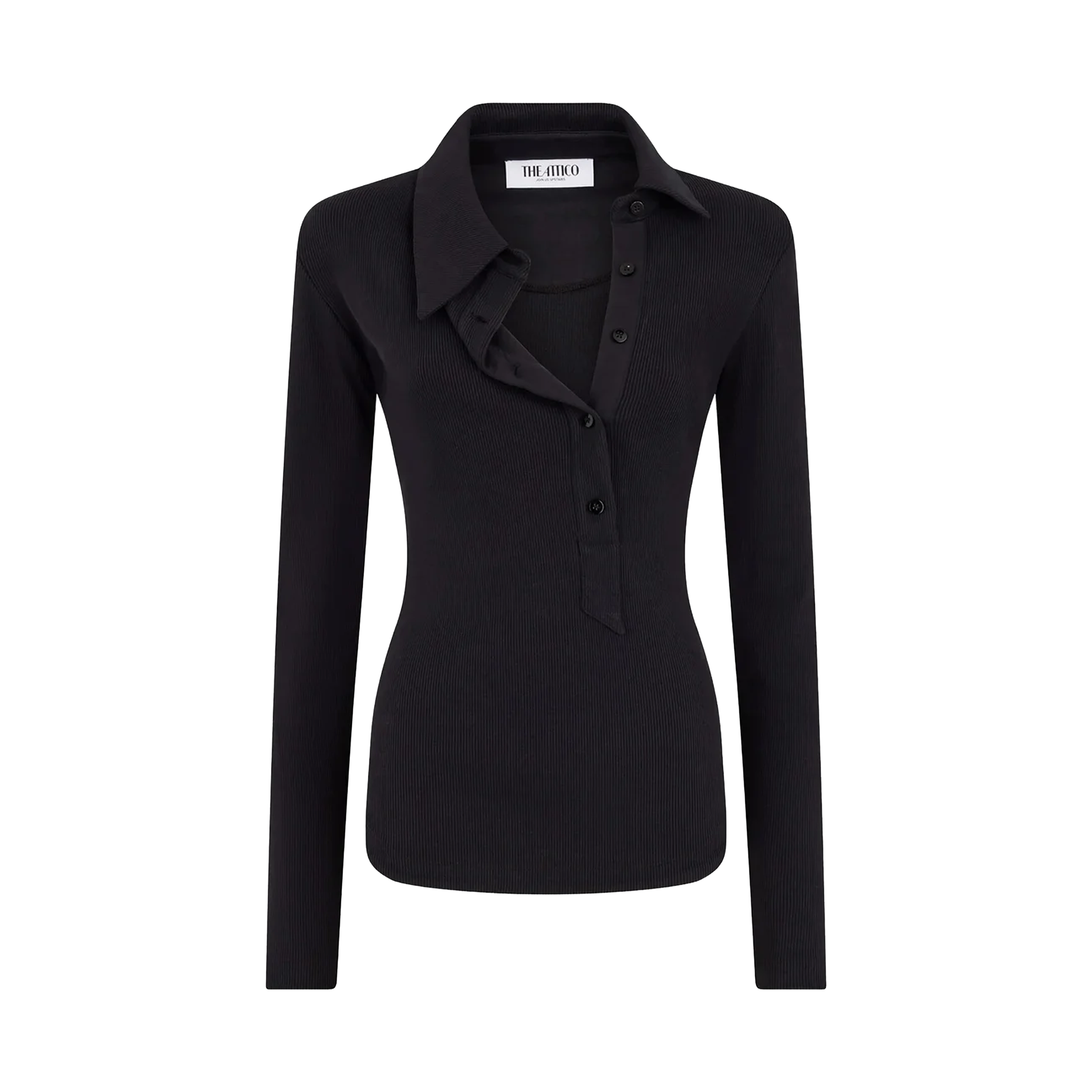 Top Negro The Attico Cotton Rib