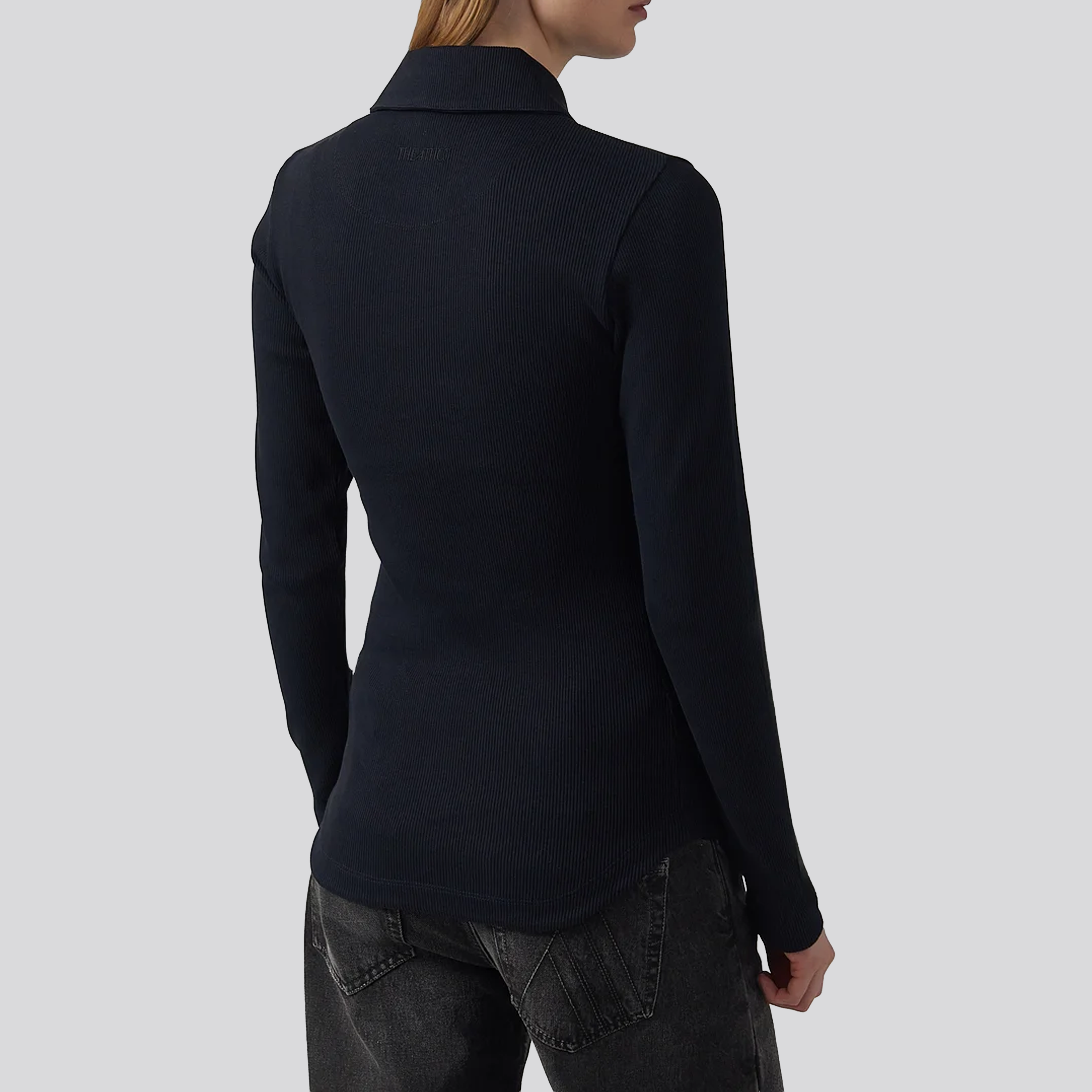 Top Negro The Attico Cotton Rib