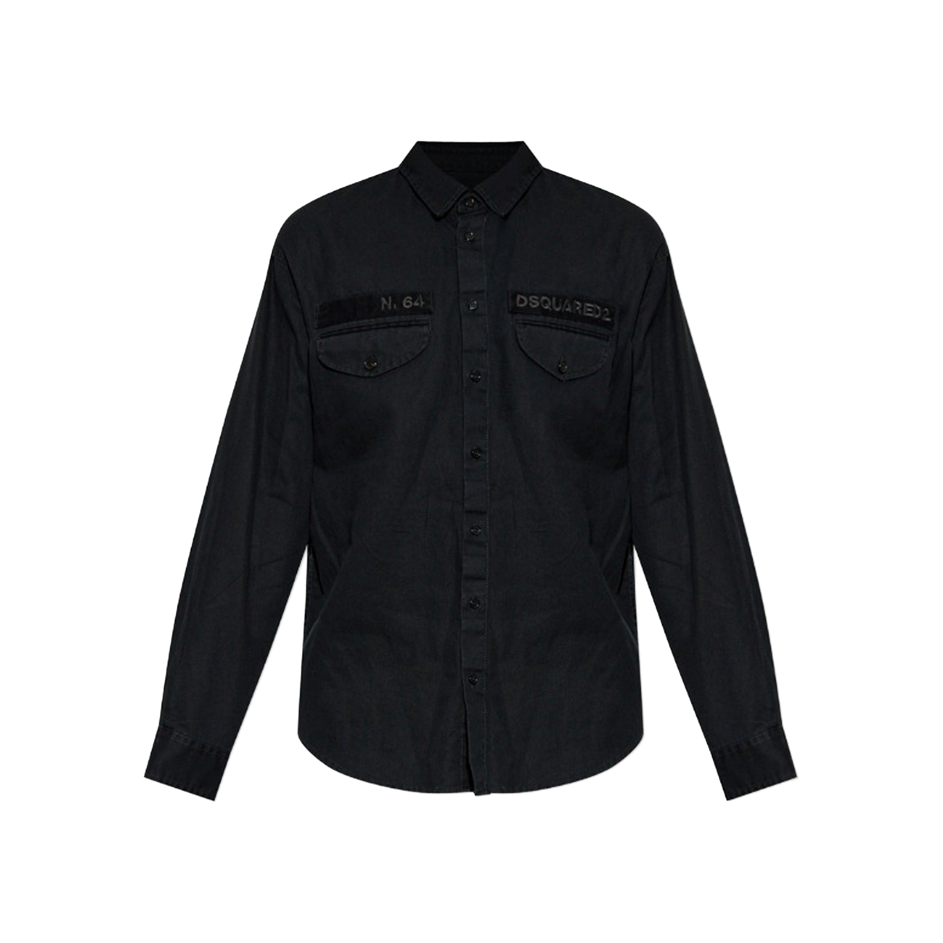Camisa Negra Dsquared2 Double Pocket