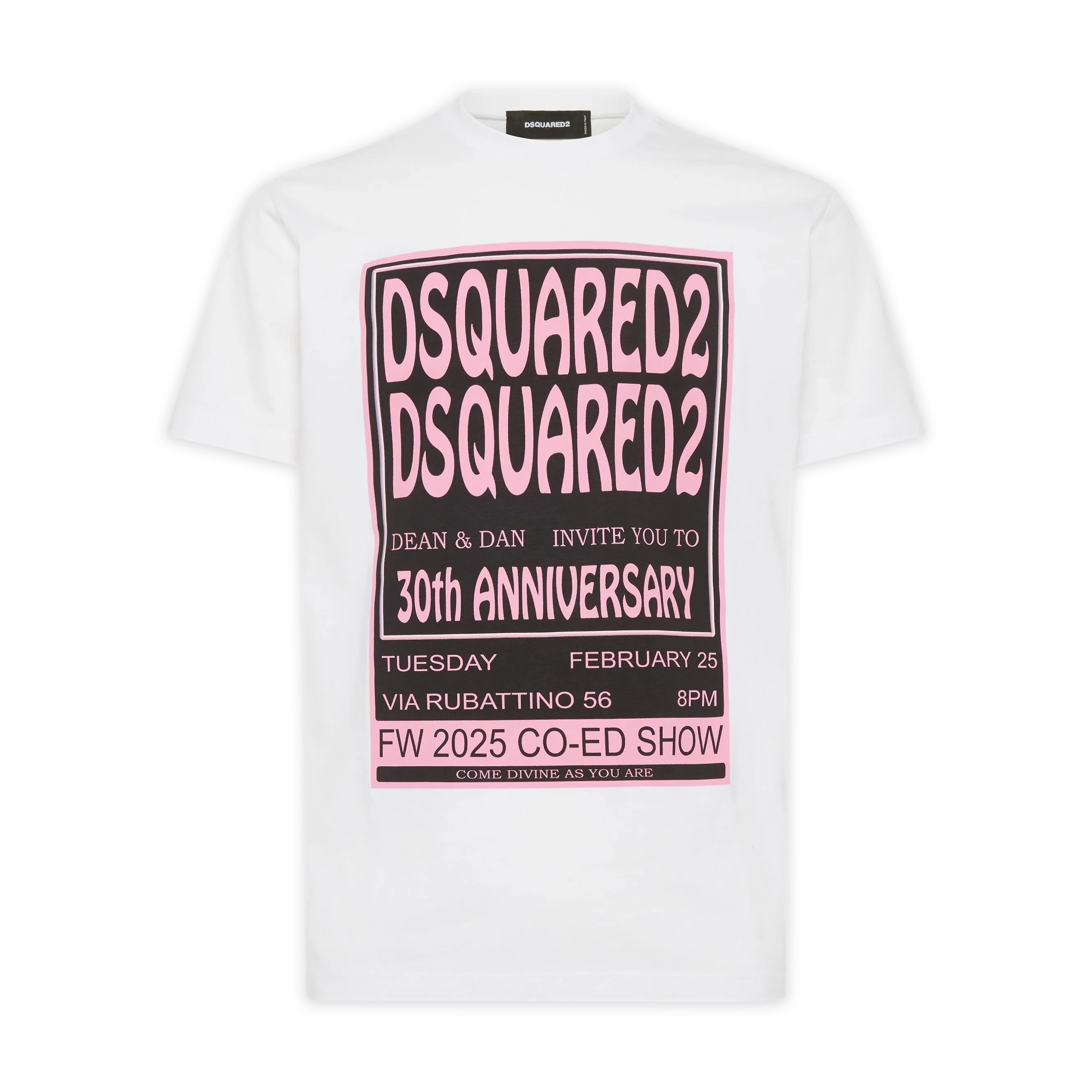 Camiseta Blanca Dsquared2 30Th Anniversay