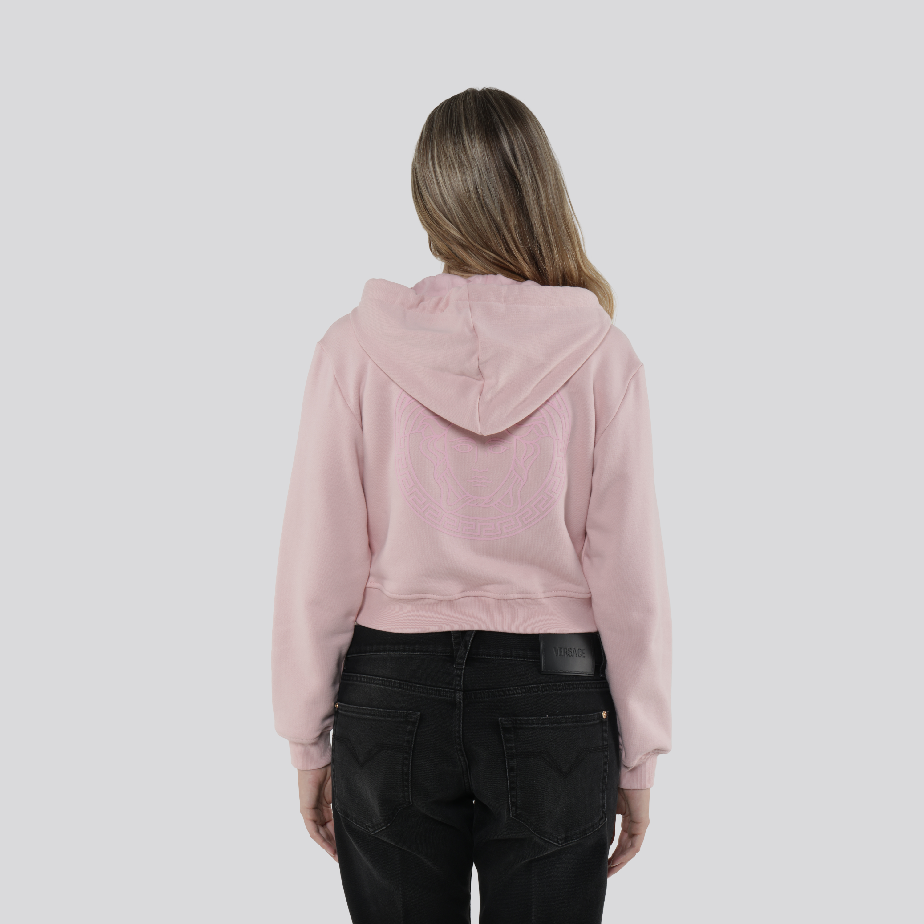 Buzo Rosado Versace Logo