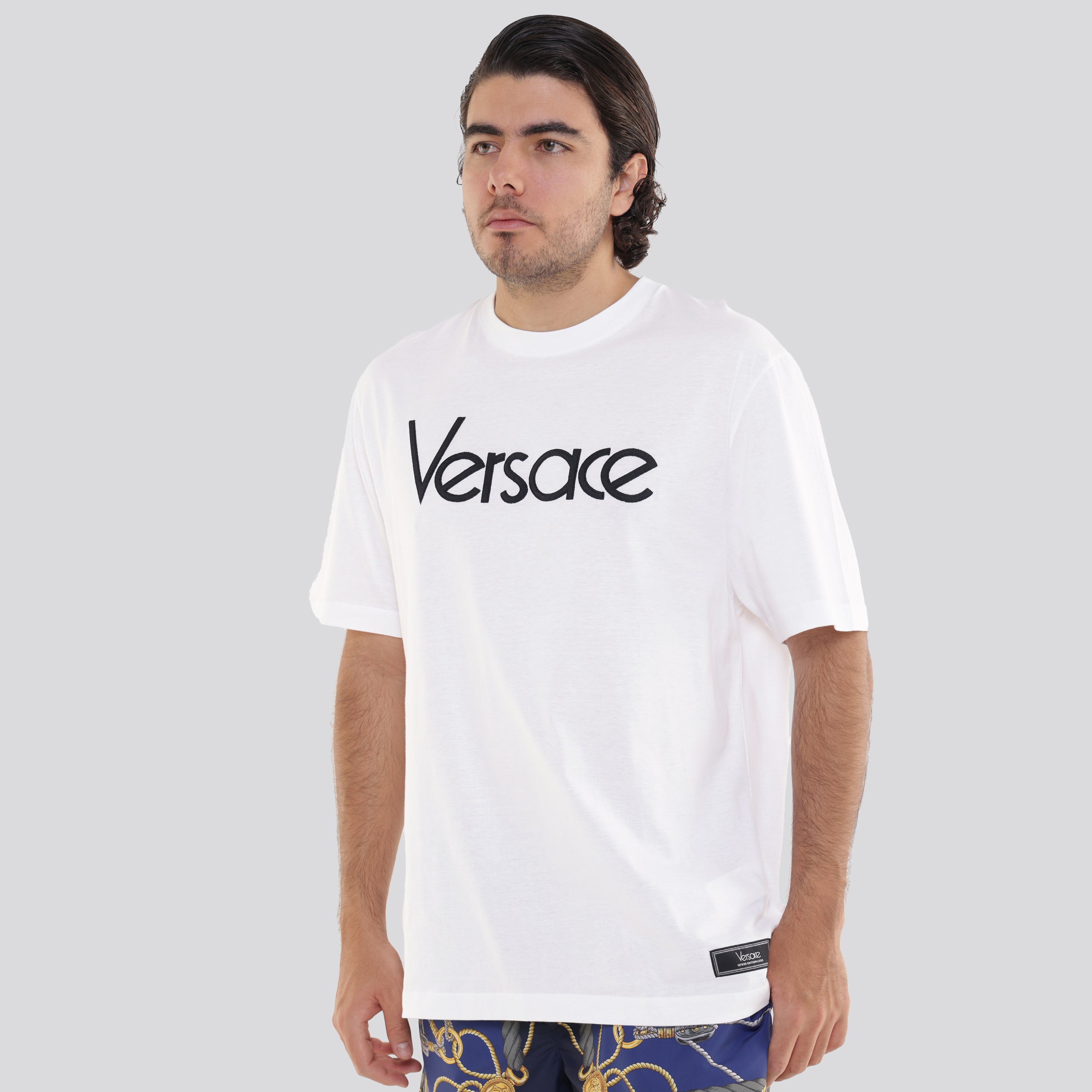 Camiseta Blanca Versace Logo