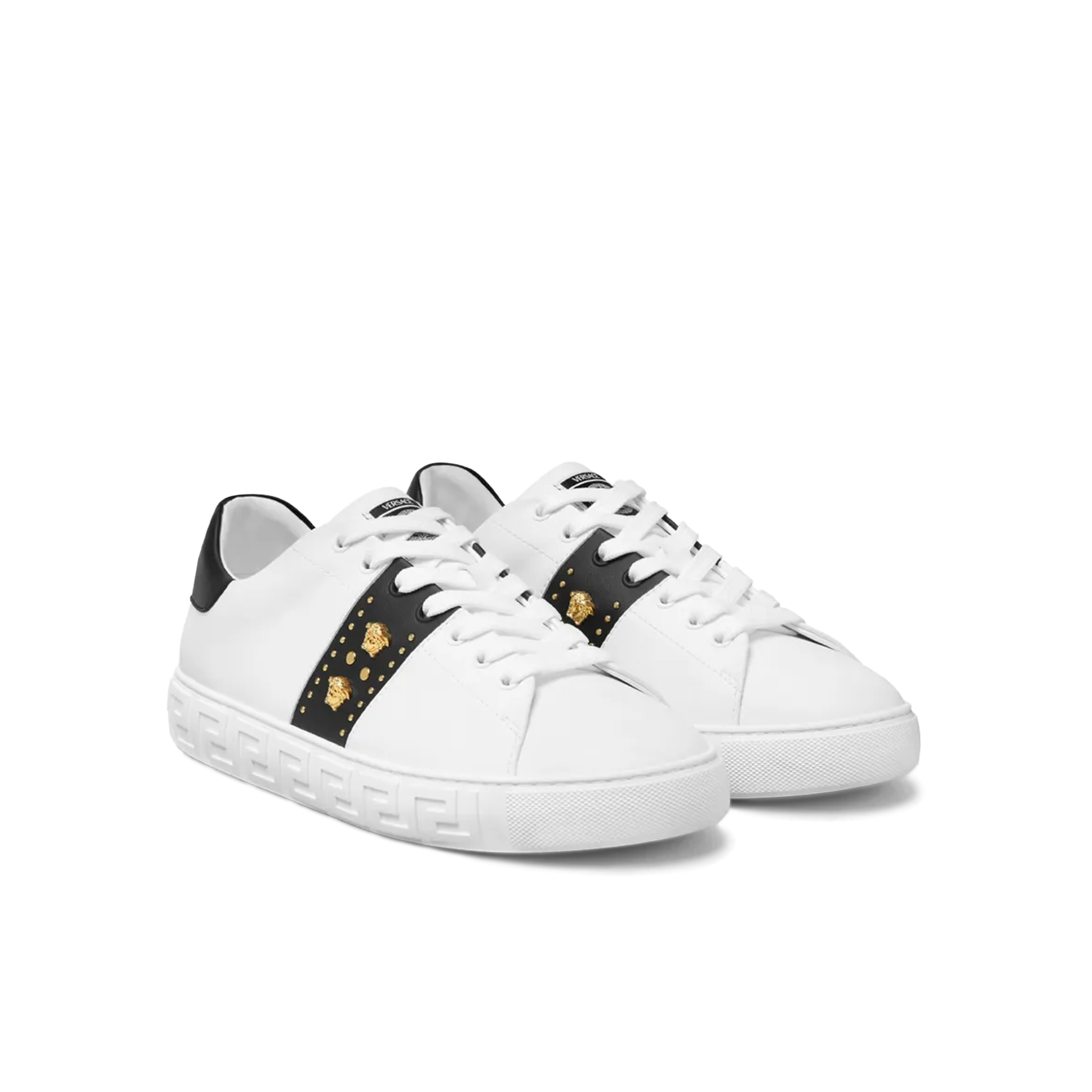 Sneakers Negros Versace Medusa Rhinestones