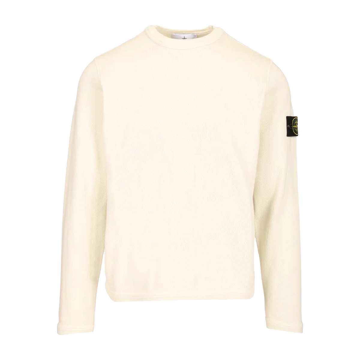 Buzo Crema Stone Island Logo Patch