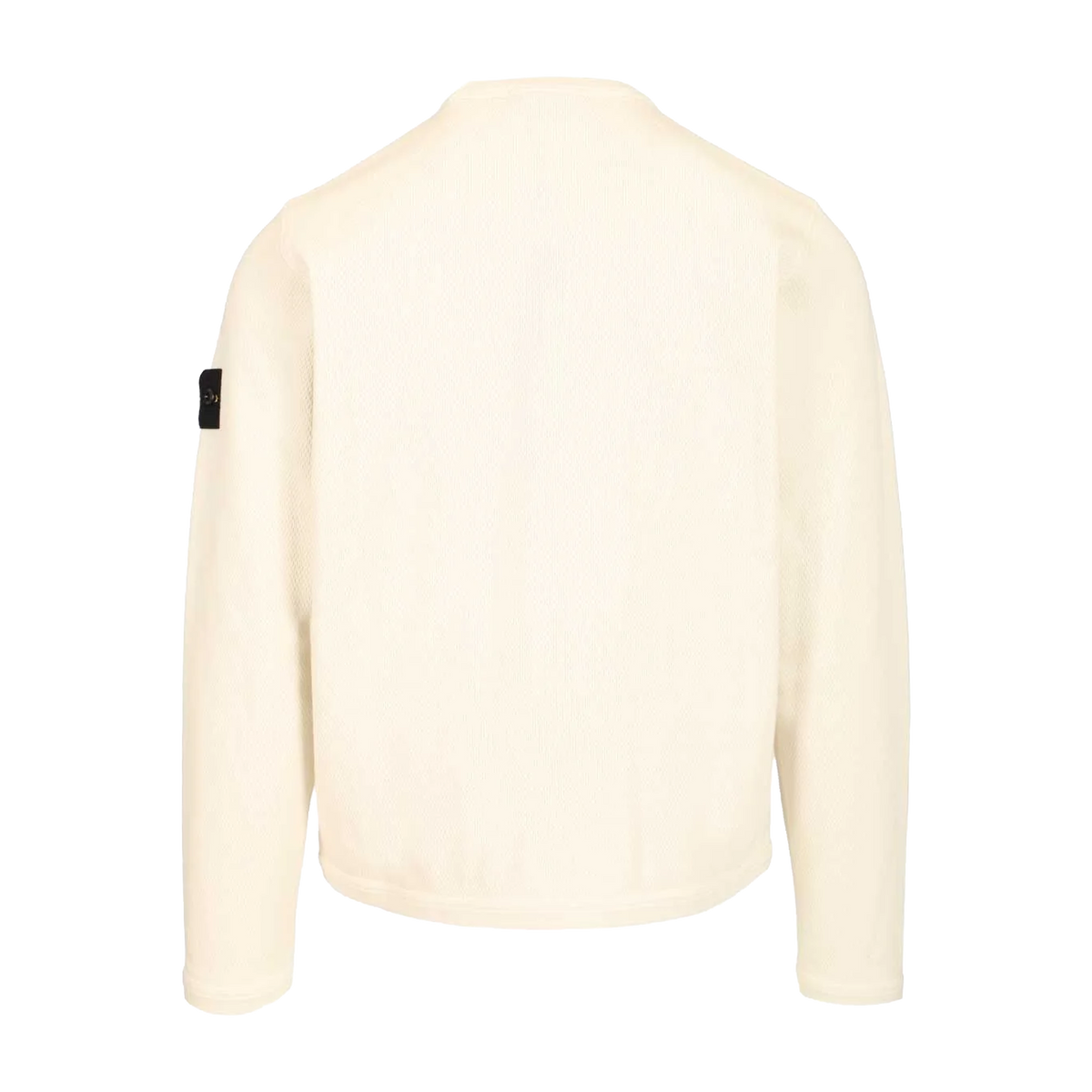 Buzo Crema Stone Island Logo Patch