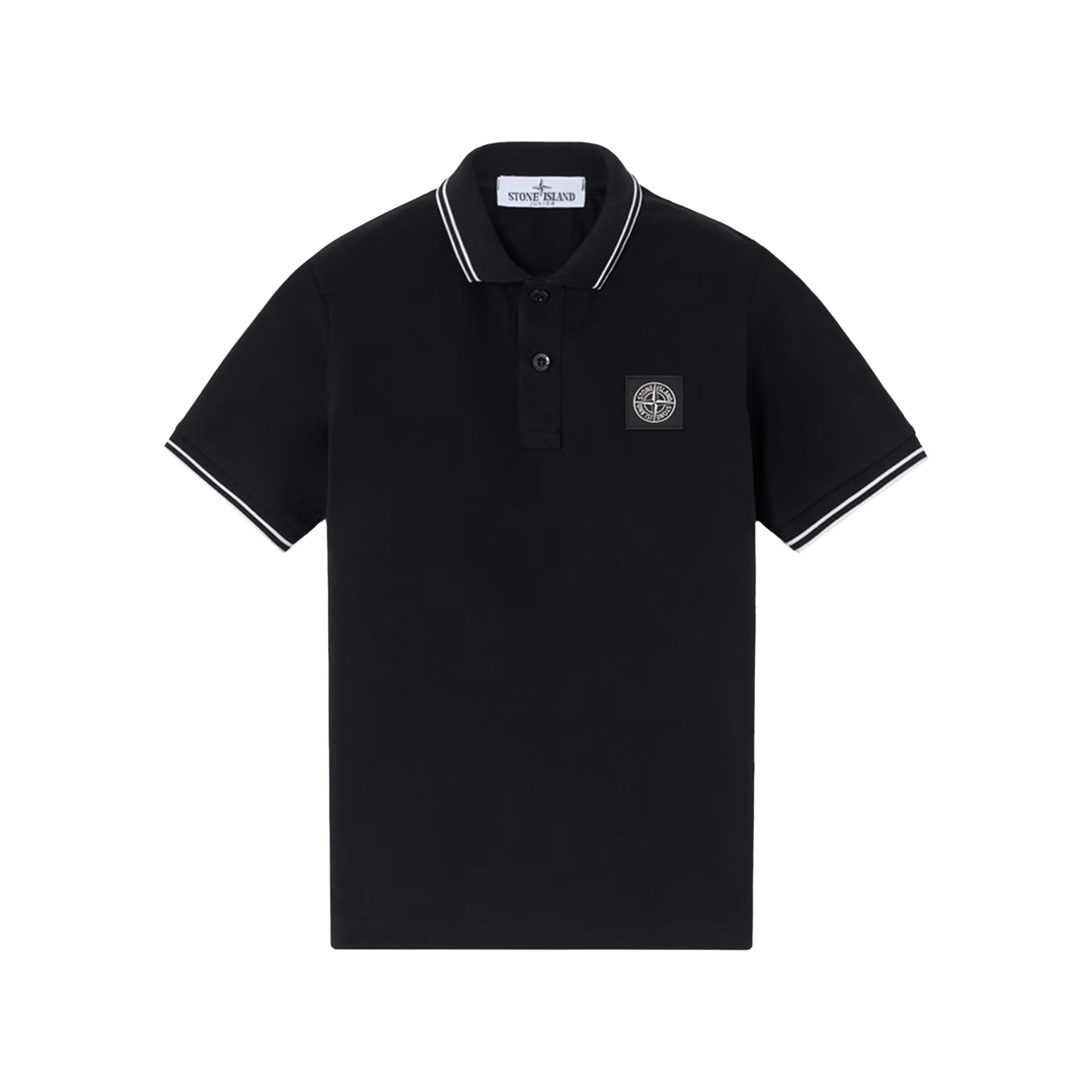 Camiseta Tipo Polo Negra Stone Island Compass