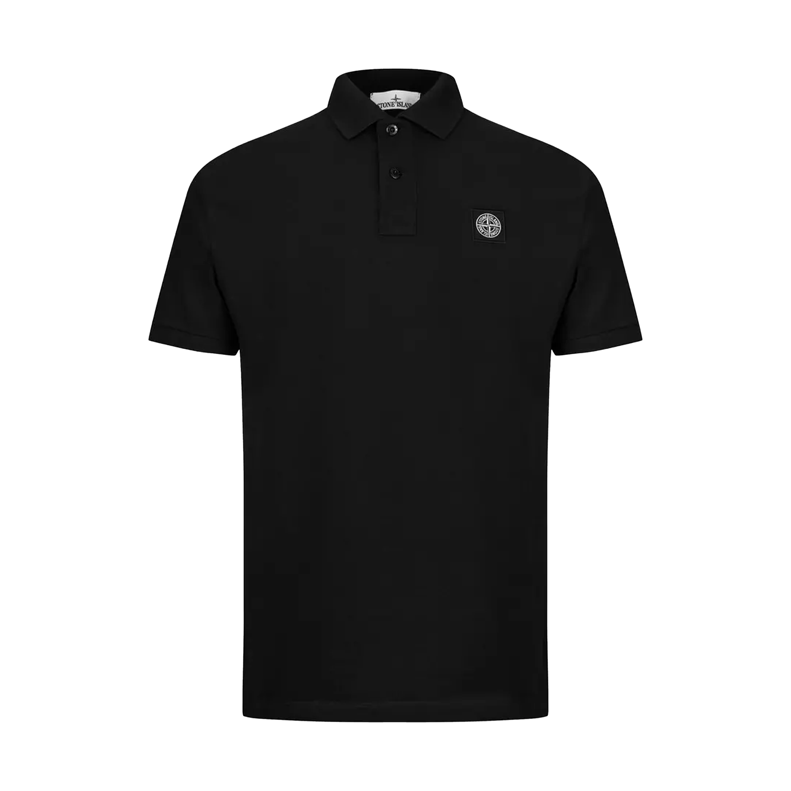 Camiseta Tipo Polo Negra Stone Island Compass
