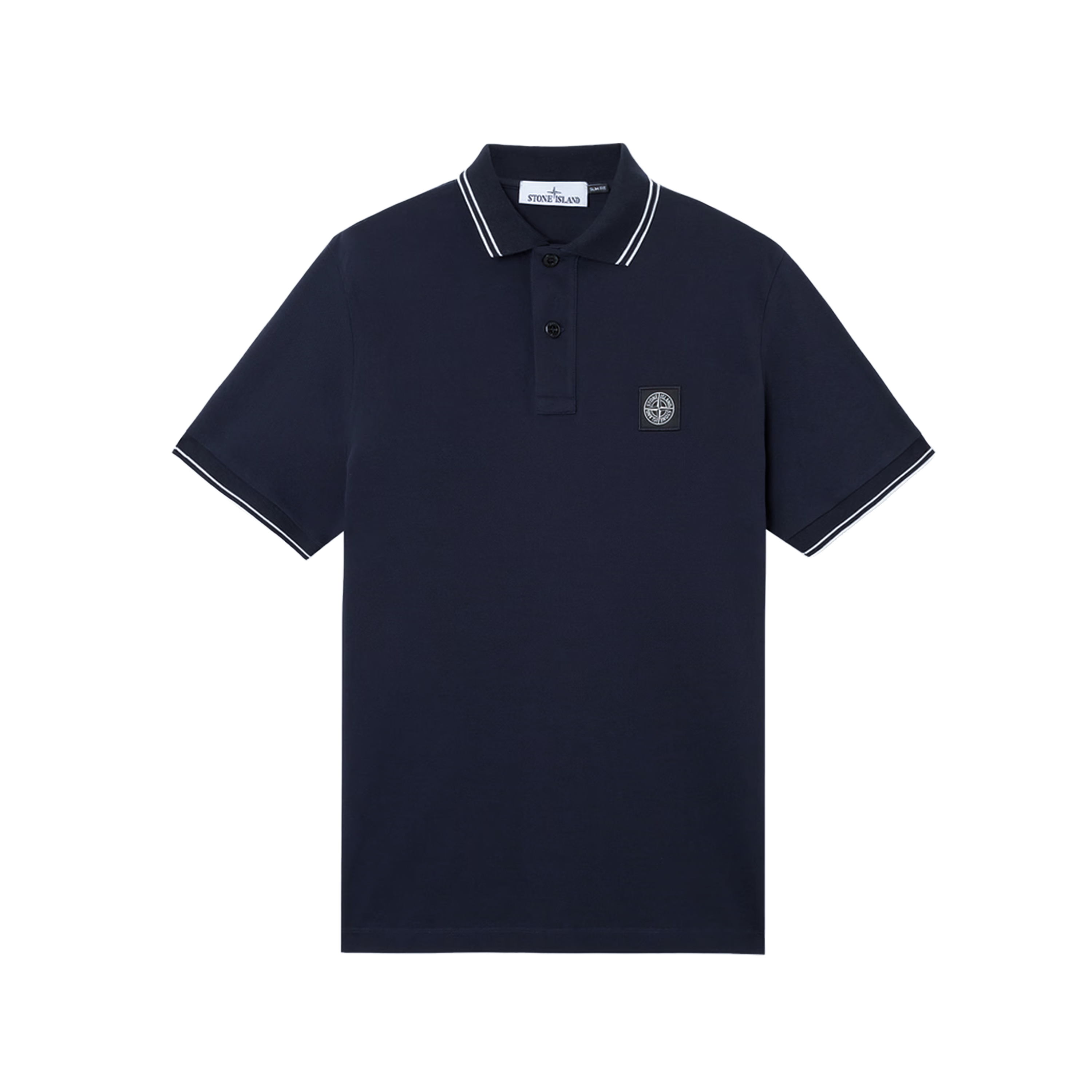 Camiseta Tipo Polo Azul Stone Island Compass