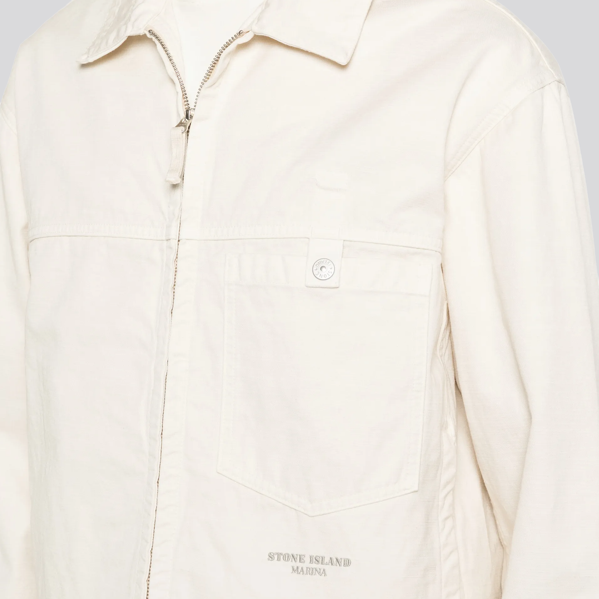 Chaqueta Blanca Stone Island Denim Marina