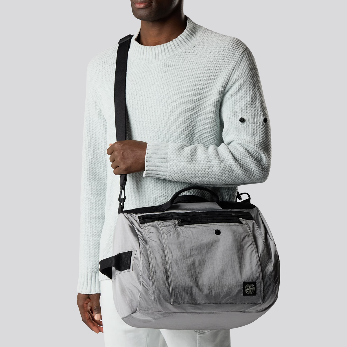 Bolso Gris Stone Island Nylon Metal