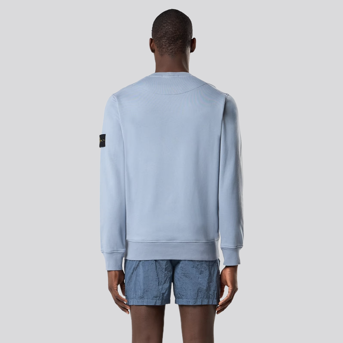 Buzo Azul Stone Island Logo Patch
