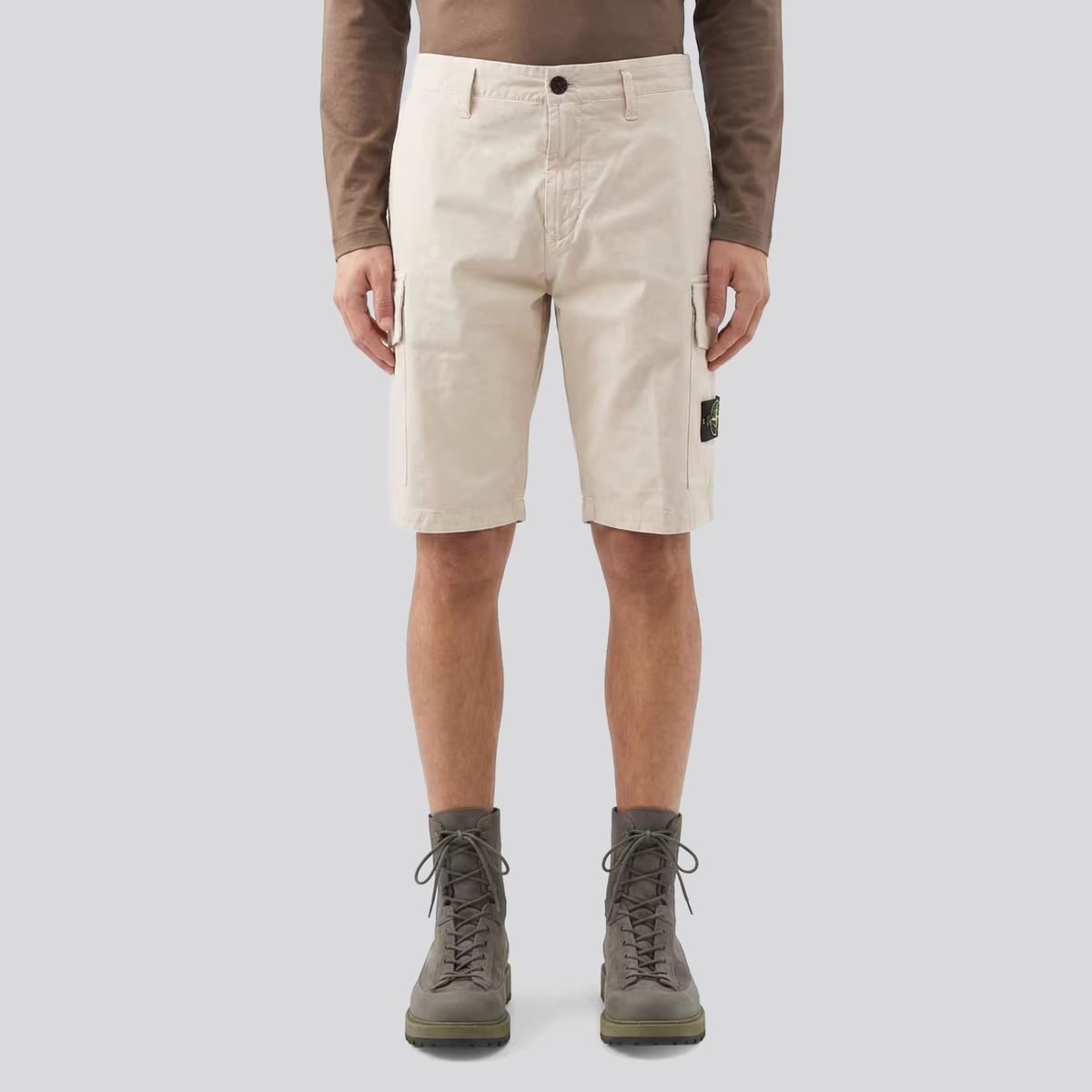 Short Crema Stone Island Twill Old