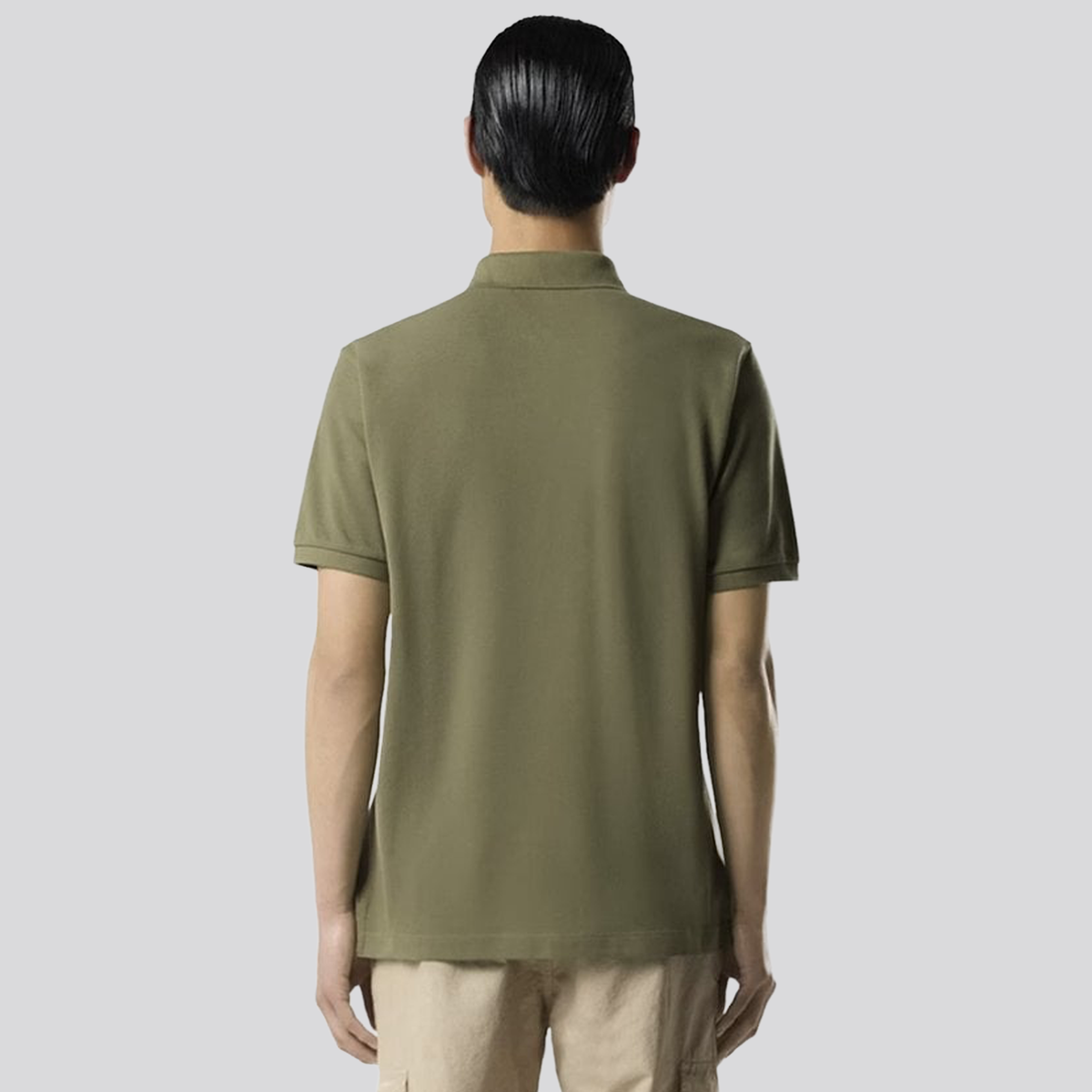 Camiseta Tipo Polo Verde Stone Island Logo Patch