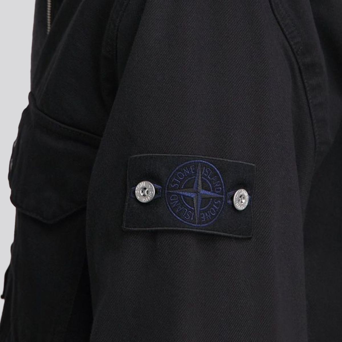 Chaqueta Negra Stone Island Overshirt Marina
