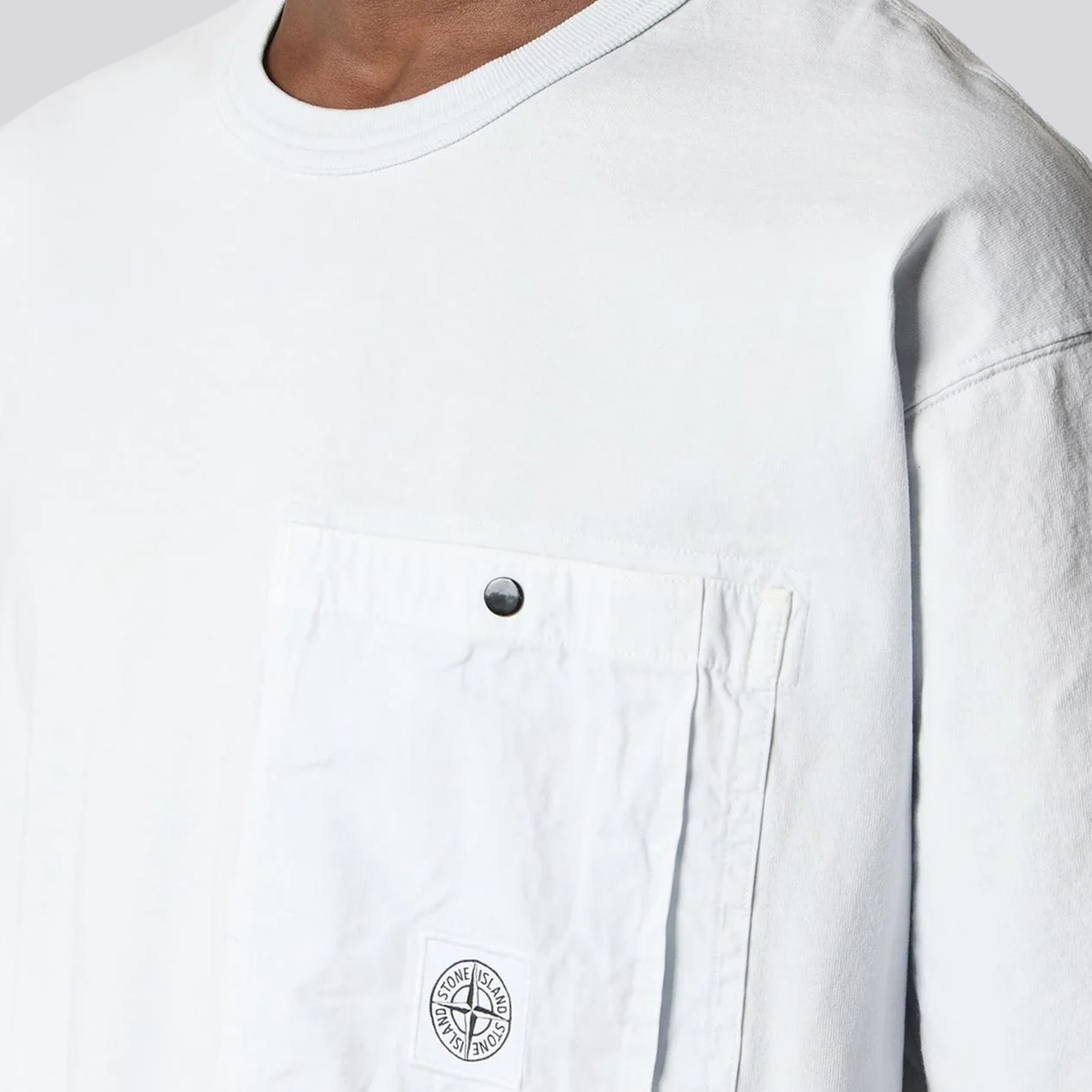 Camiseta Celeste Stone Island Pocket