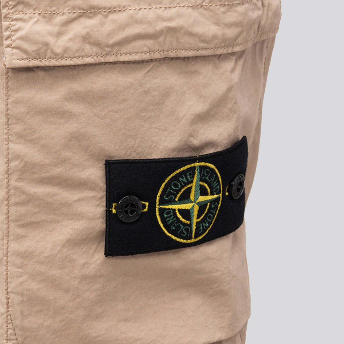 Pantalón Beige Stone Island Logo Patch Paracadute