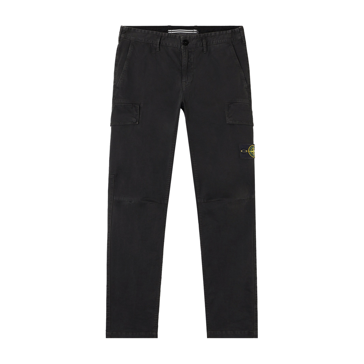 Pantalón Negro Stone Island Logo Patch Double Pocket Skinny
