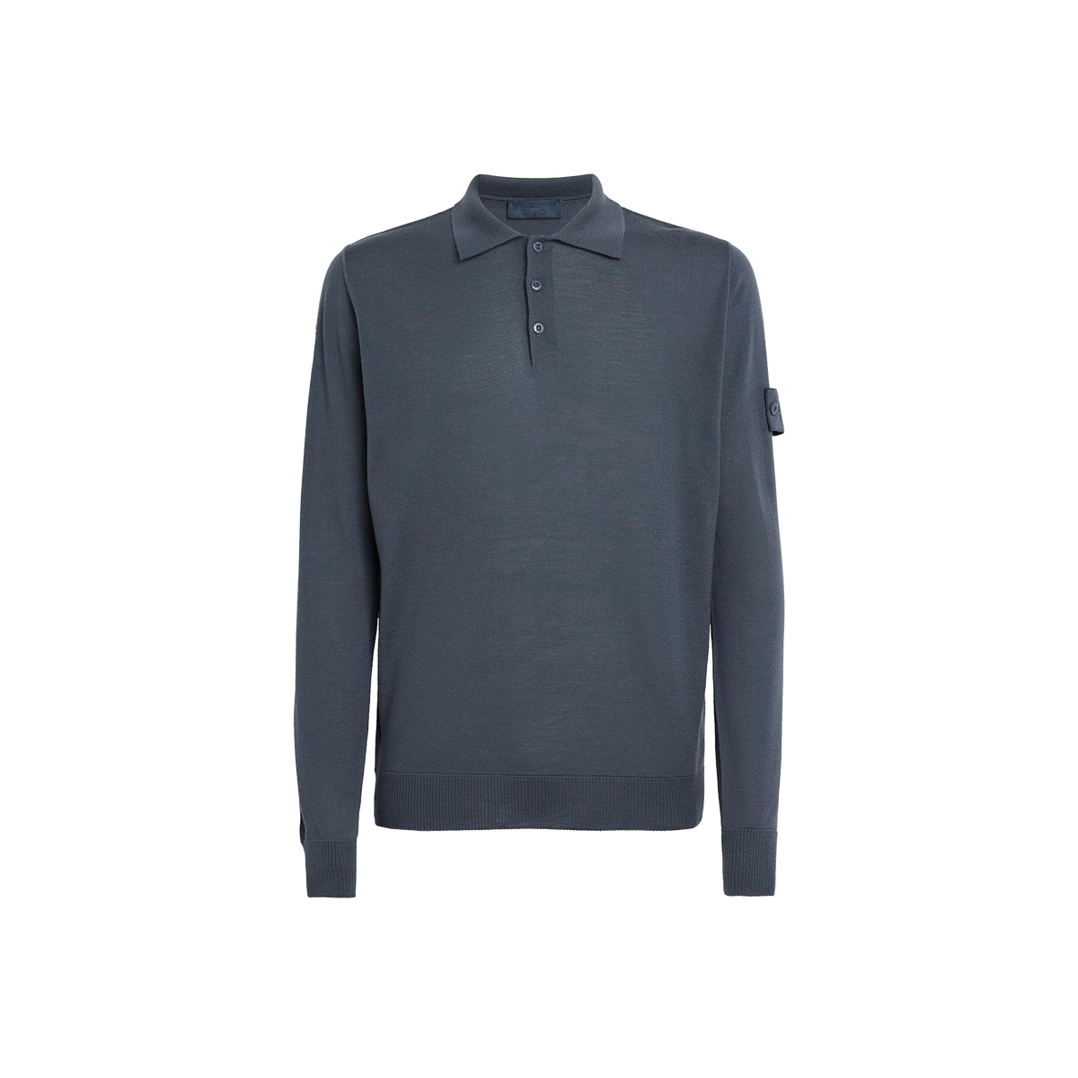 Camiseta Tipo Polo Azul Stone Island Ghost Manga Larga