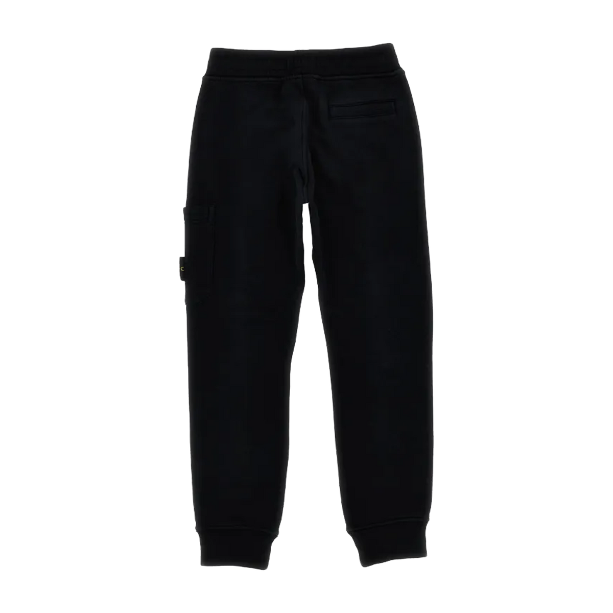 Sudadera Negra Stone Island Logo Patch Ghost