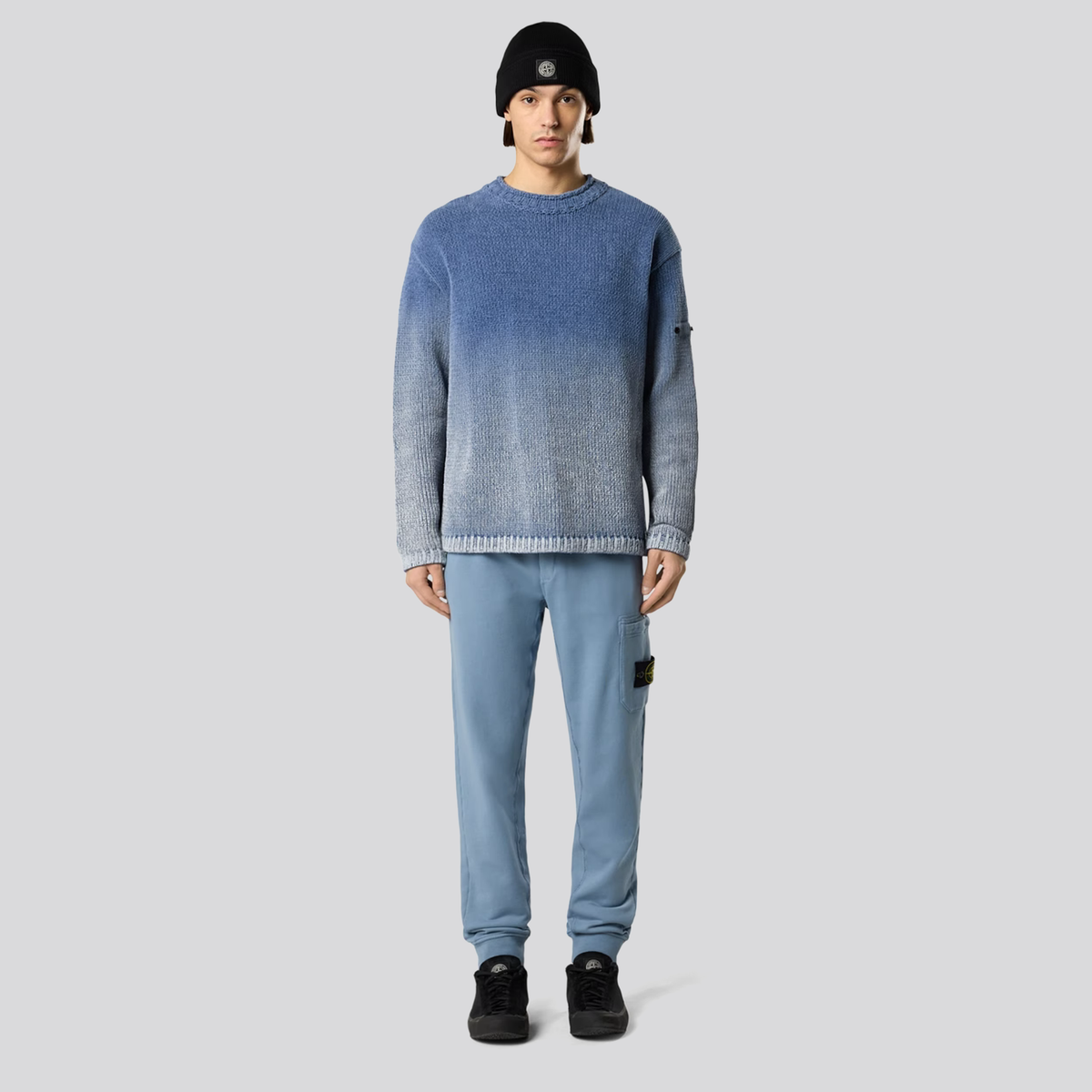 Sudadera Azul Stone Island Pocket Logo Patch