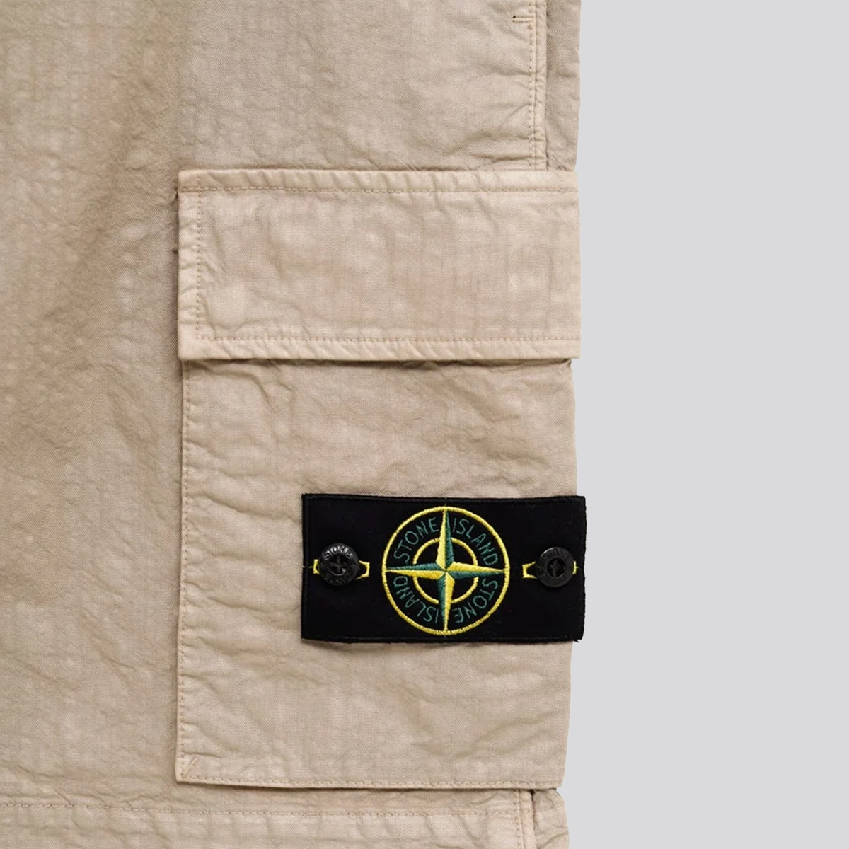 Short Beige Stone Island Loose Wide