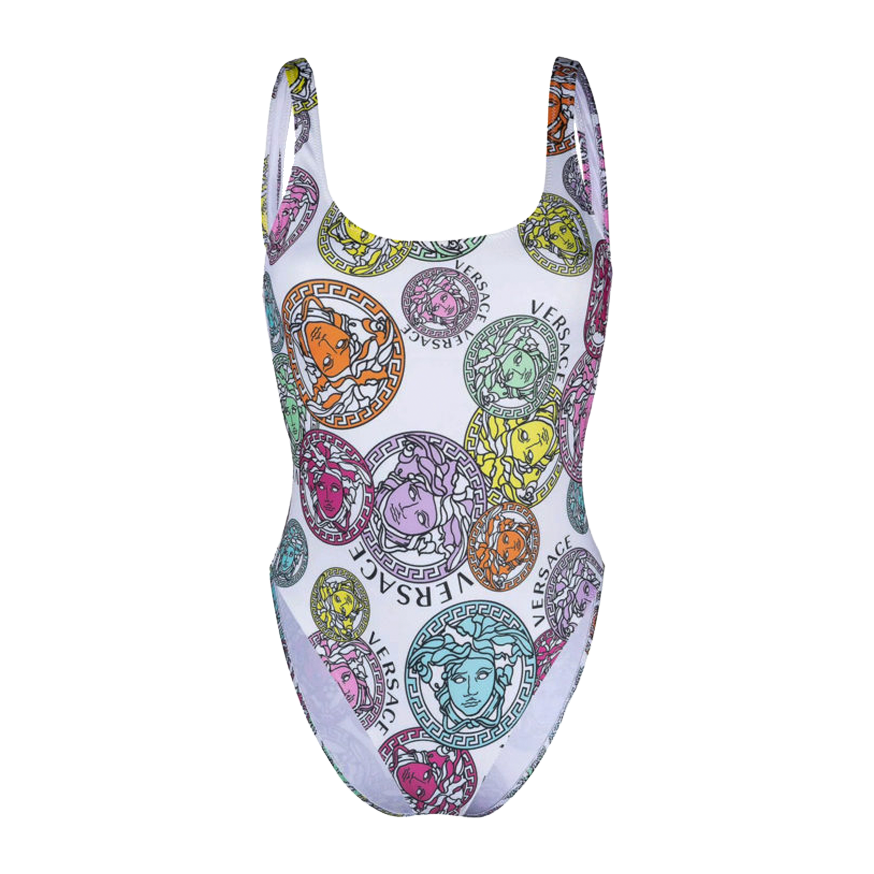Body Blanco Versace Swimsuit White Gv Medusas Multicolor