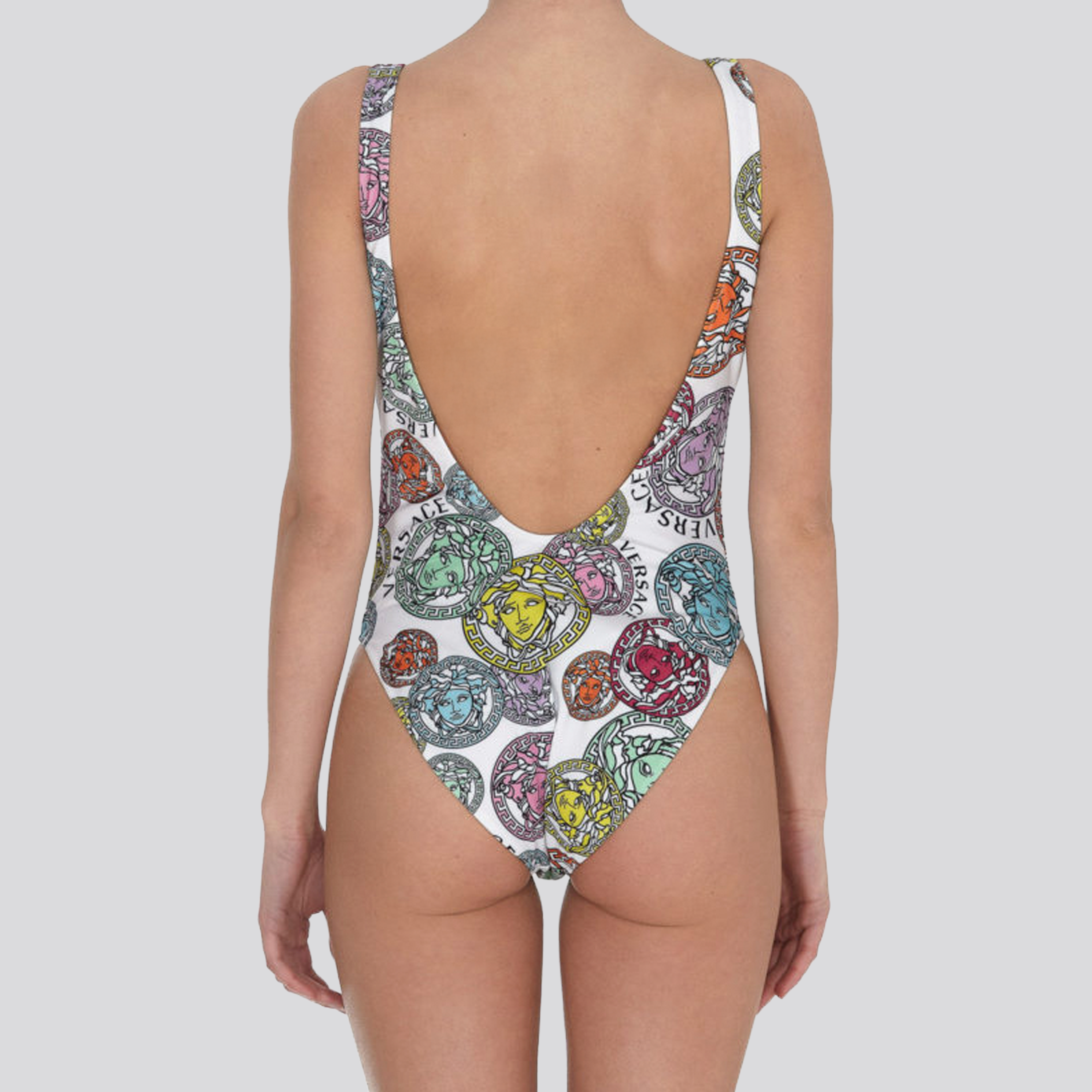 Body Blanco Versace Swimsuit White Gv Medusas Multicolor